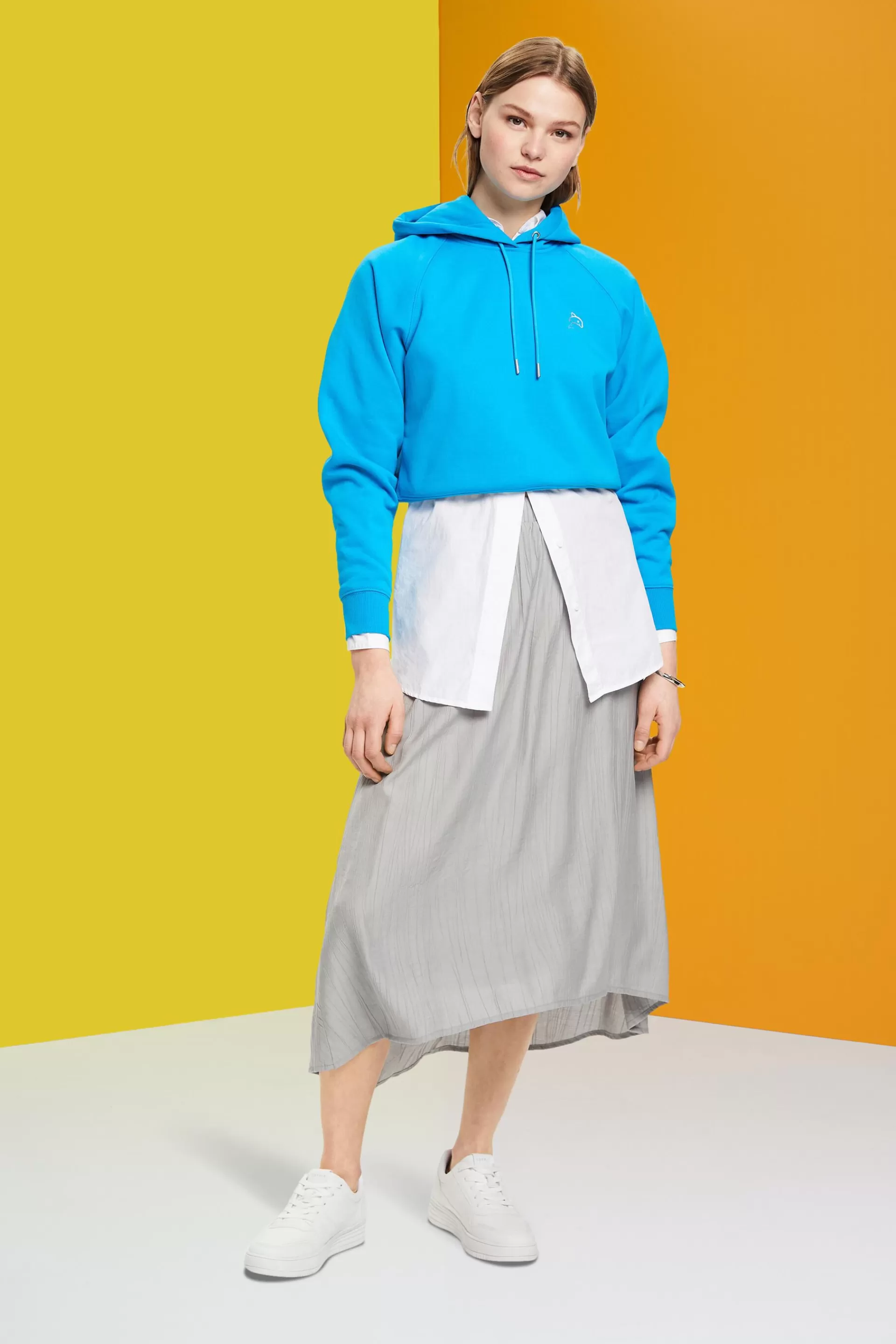 Cropped-Hoodie mit Delfin-Logo-ESPRIT Best