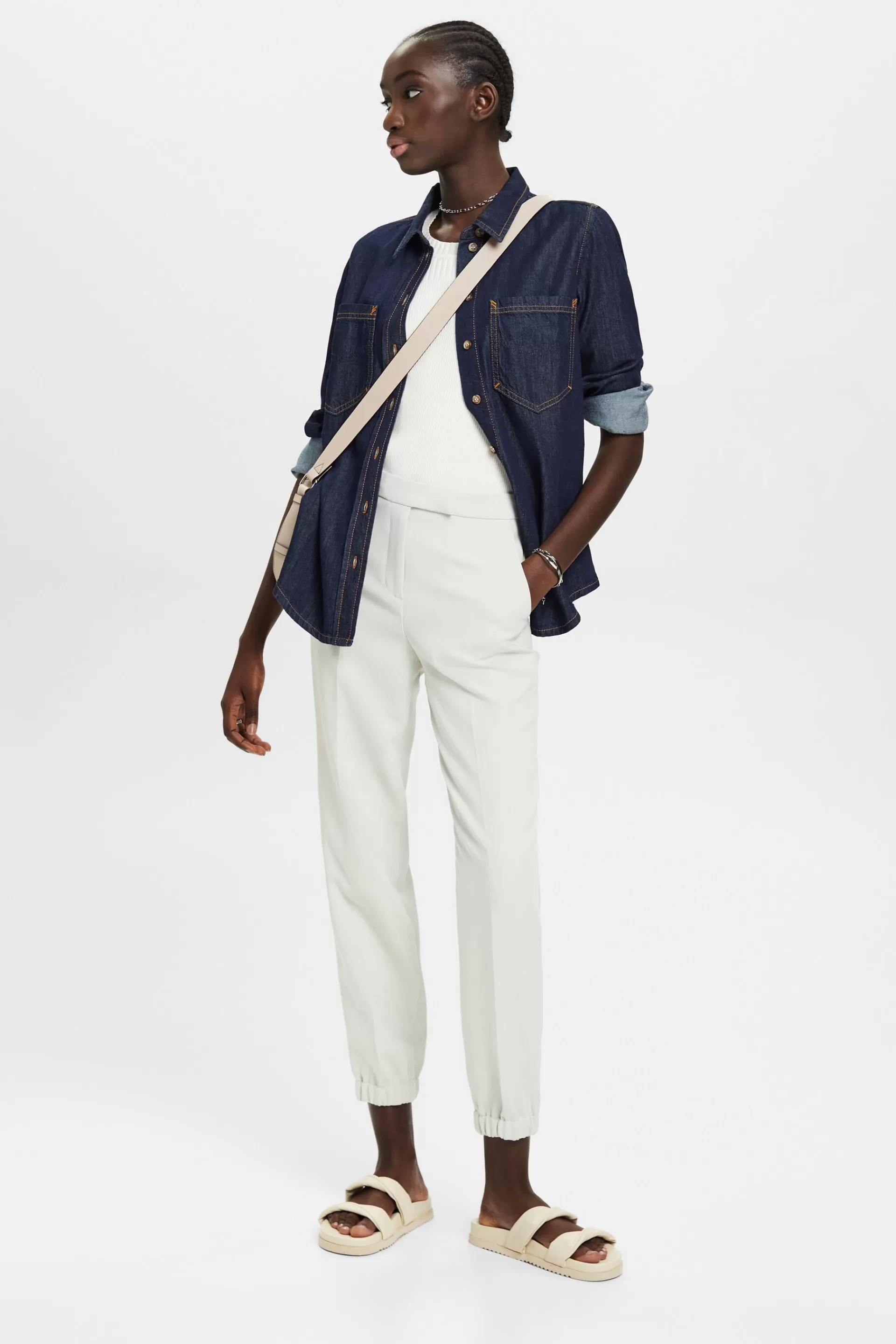 Cropped-Hose mit elastischem Beinabschluss-ESPRIT Best