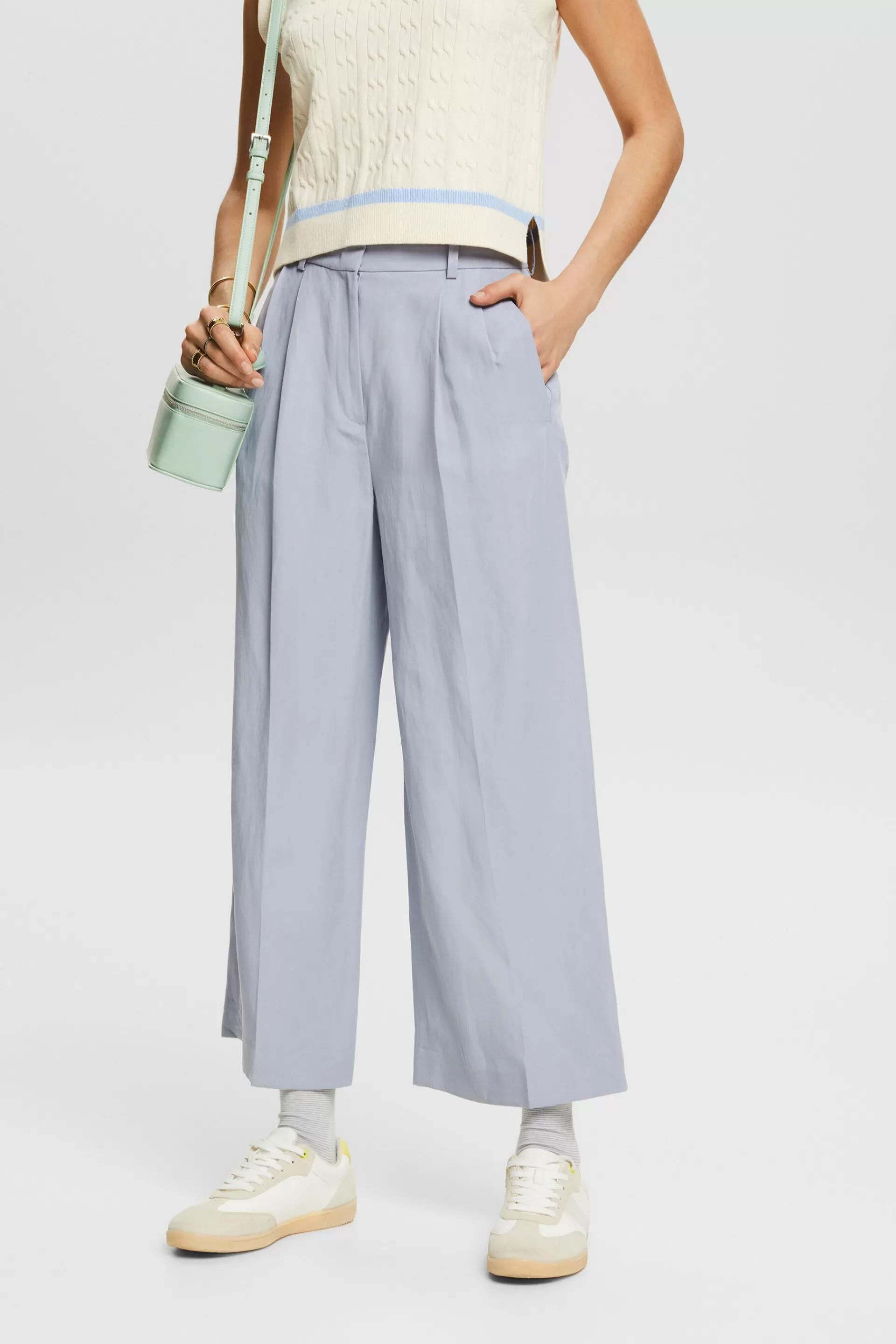 Culotte mit weitem Bein und hohem Bund-ESPRIT Outlet