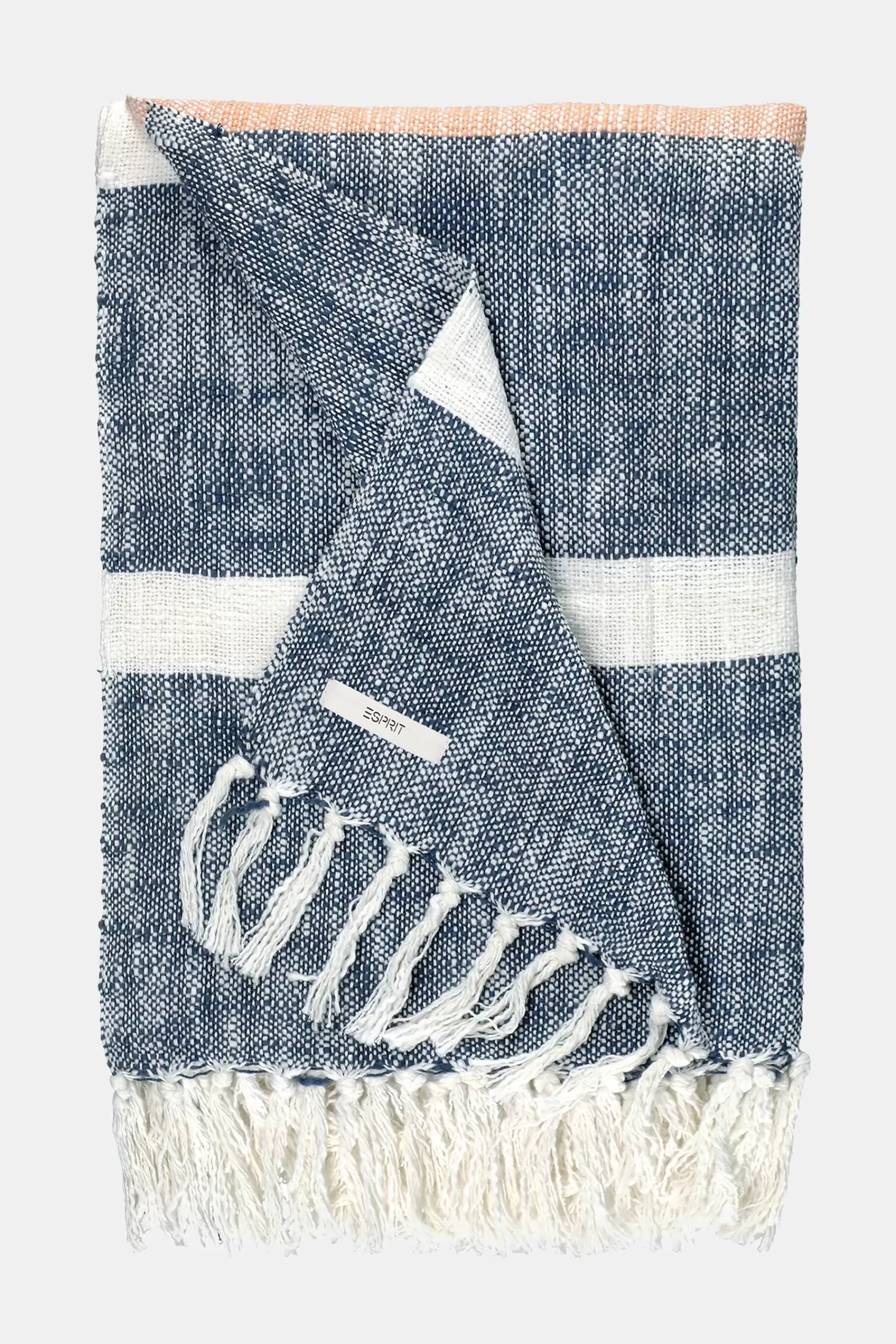 Decke mit Streifen und Fransen-ESPRIT Store