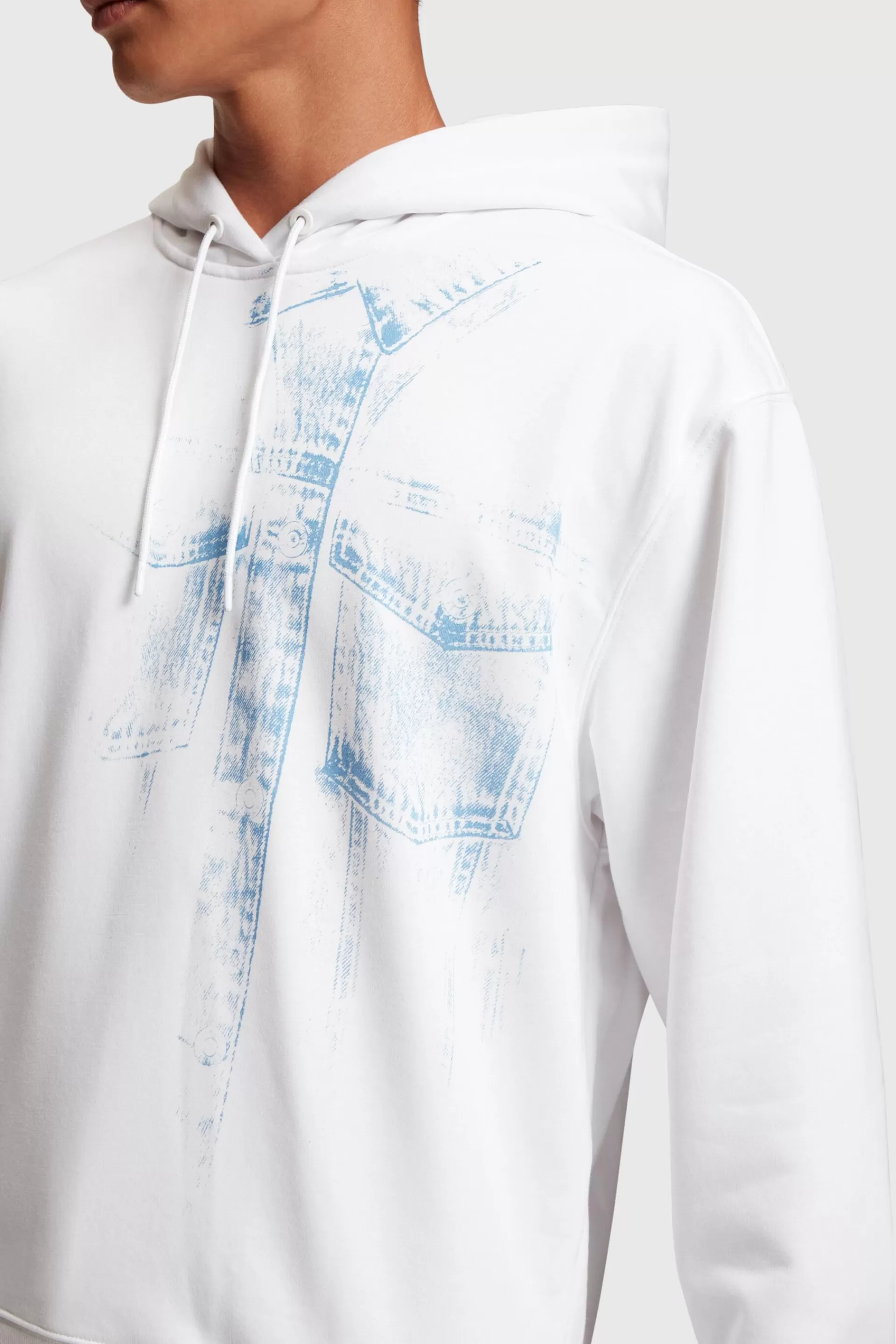 Denim Not Denim Hoodie mit Indigo Print-Detail-ESPRIT New