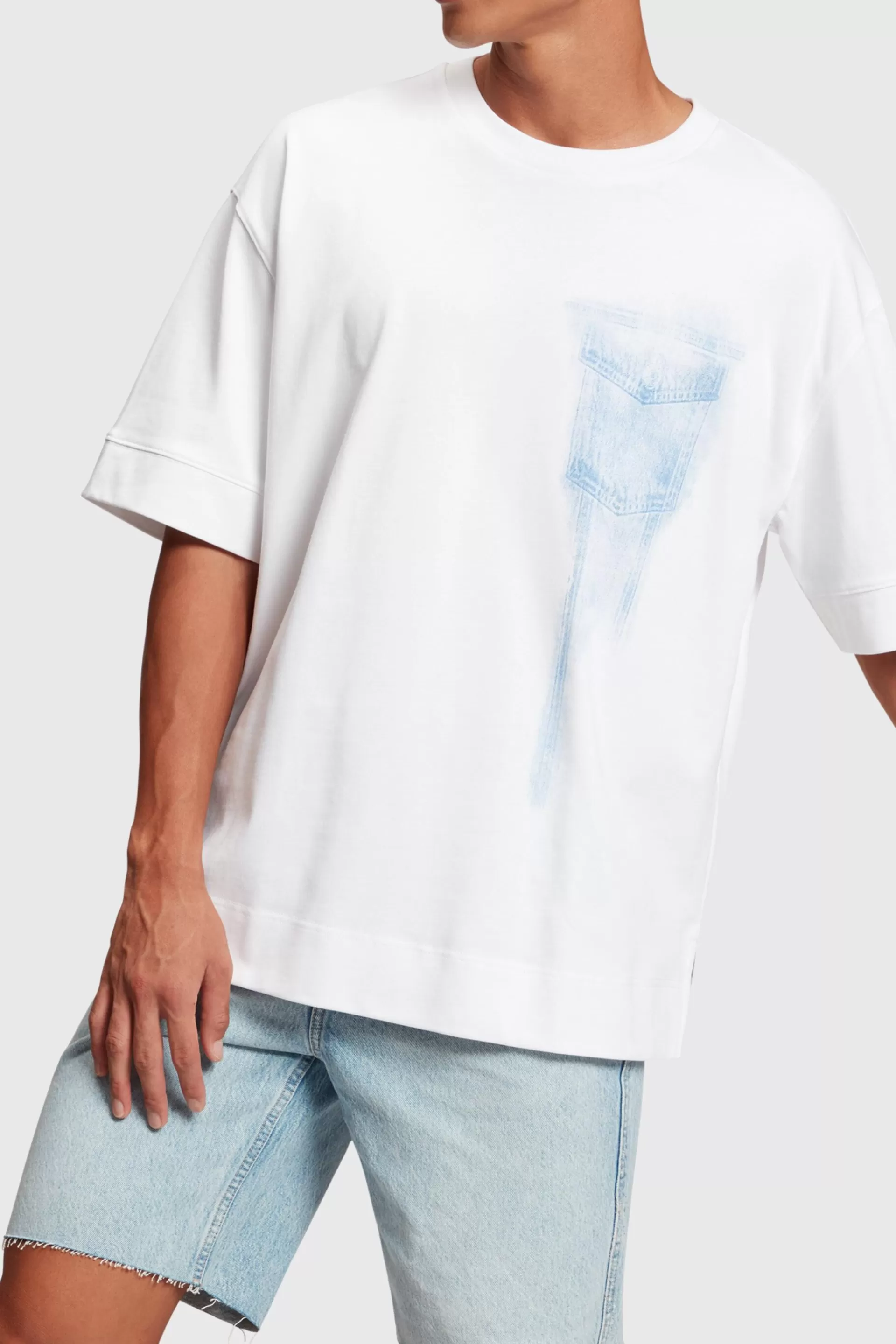 Denim Not Denim T-Shirt mit Indigo Print-Detail-ESPRIT Best Sale