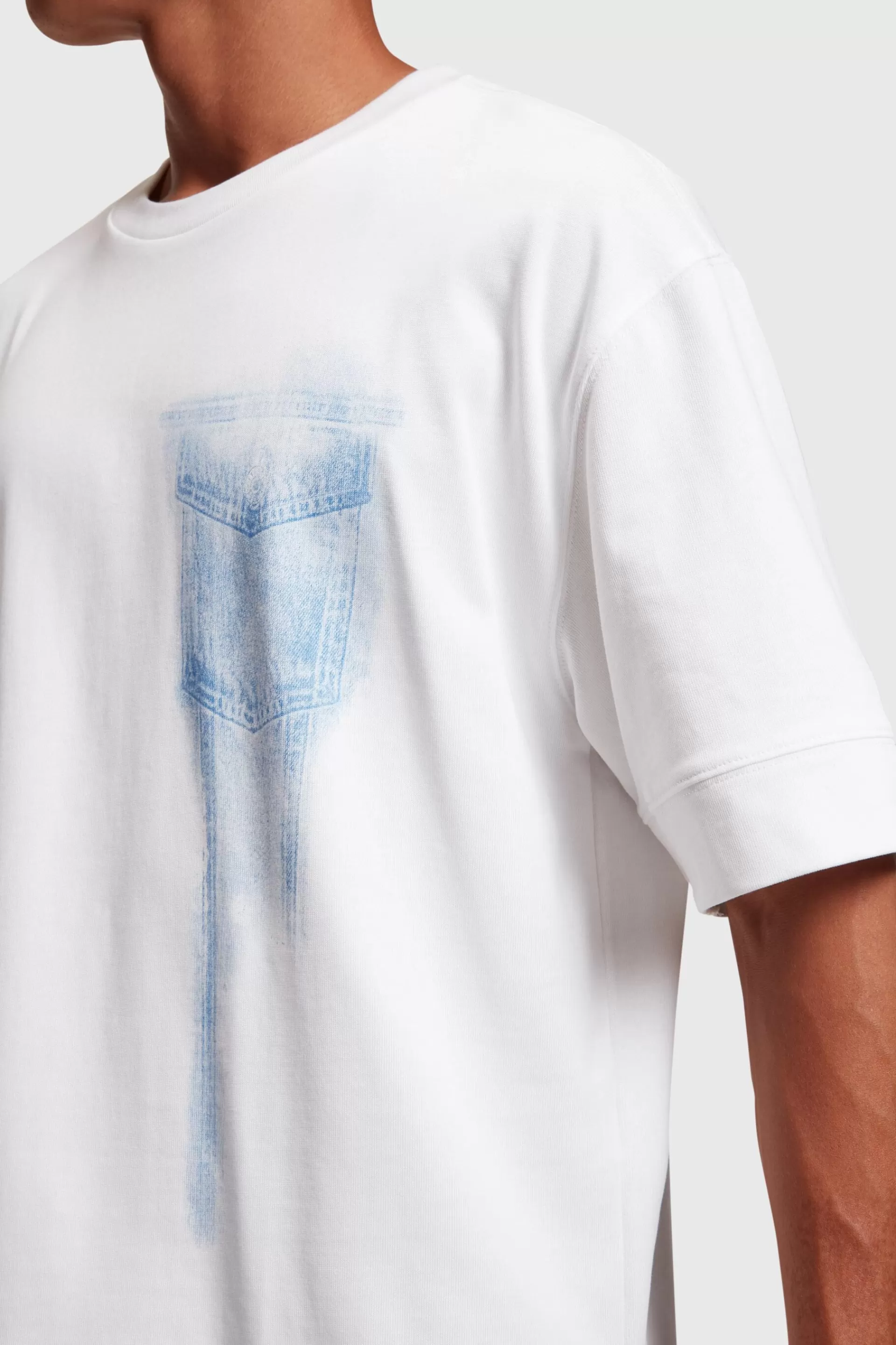 Denim Not Denim T-Shirt mit Indigo Print-Detail-ESPRIT Best Sale