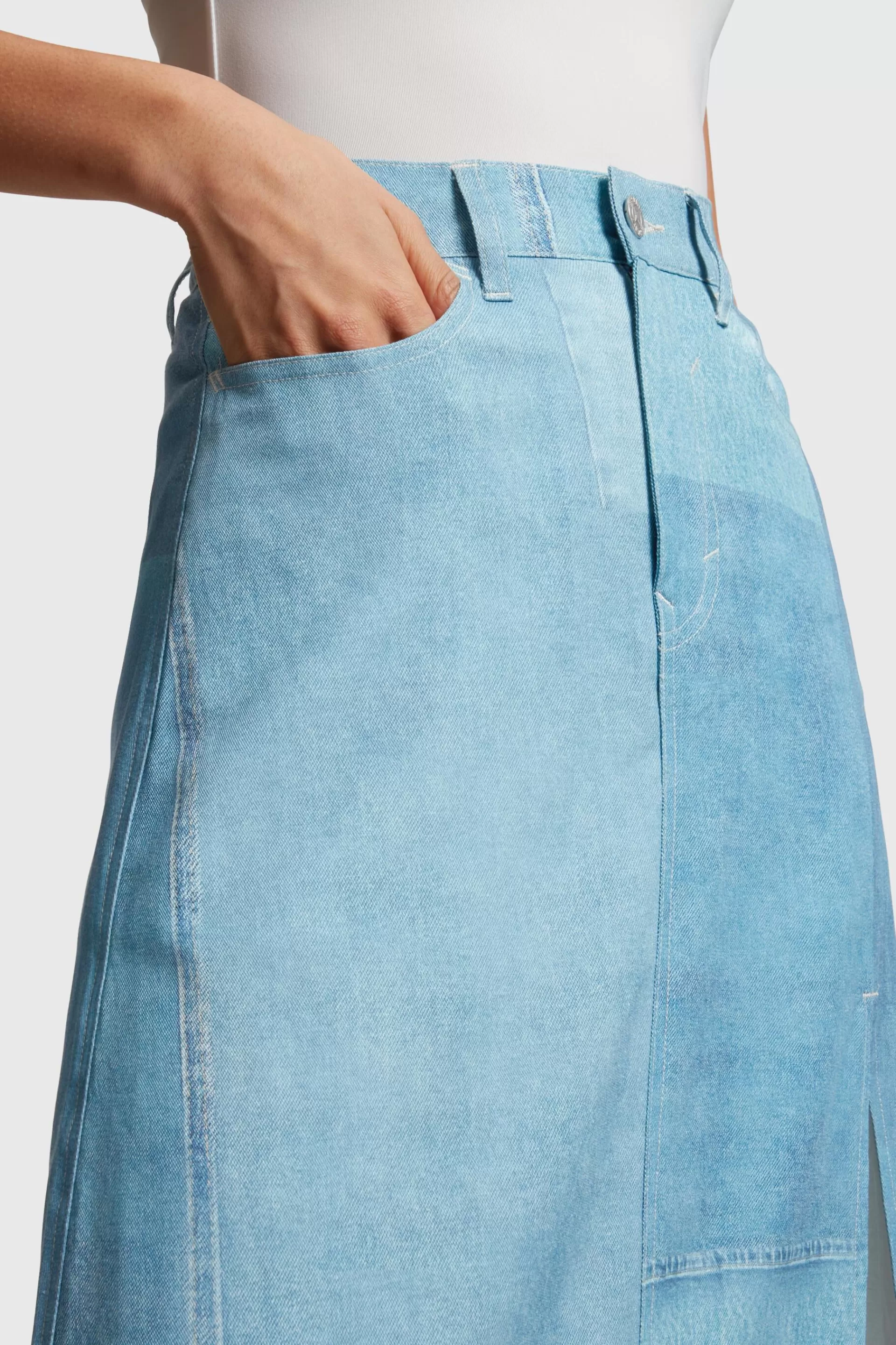 Denimrock mit Allover-Print-ESPRIT Discount