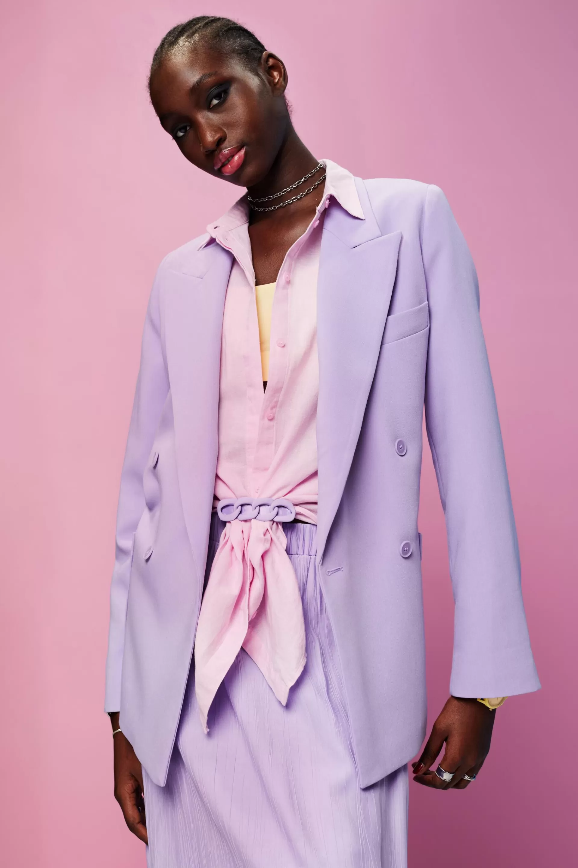 Doppelreihiger Crêpe-Blazer-ESPRIT Cheap
