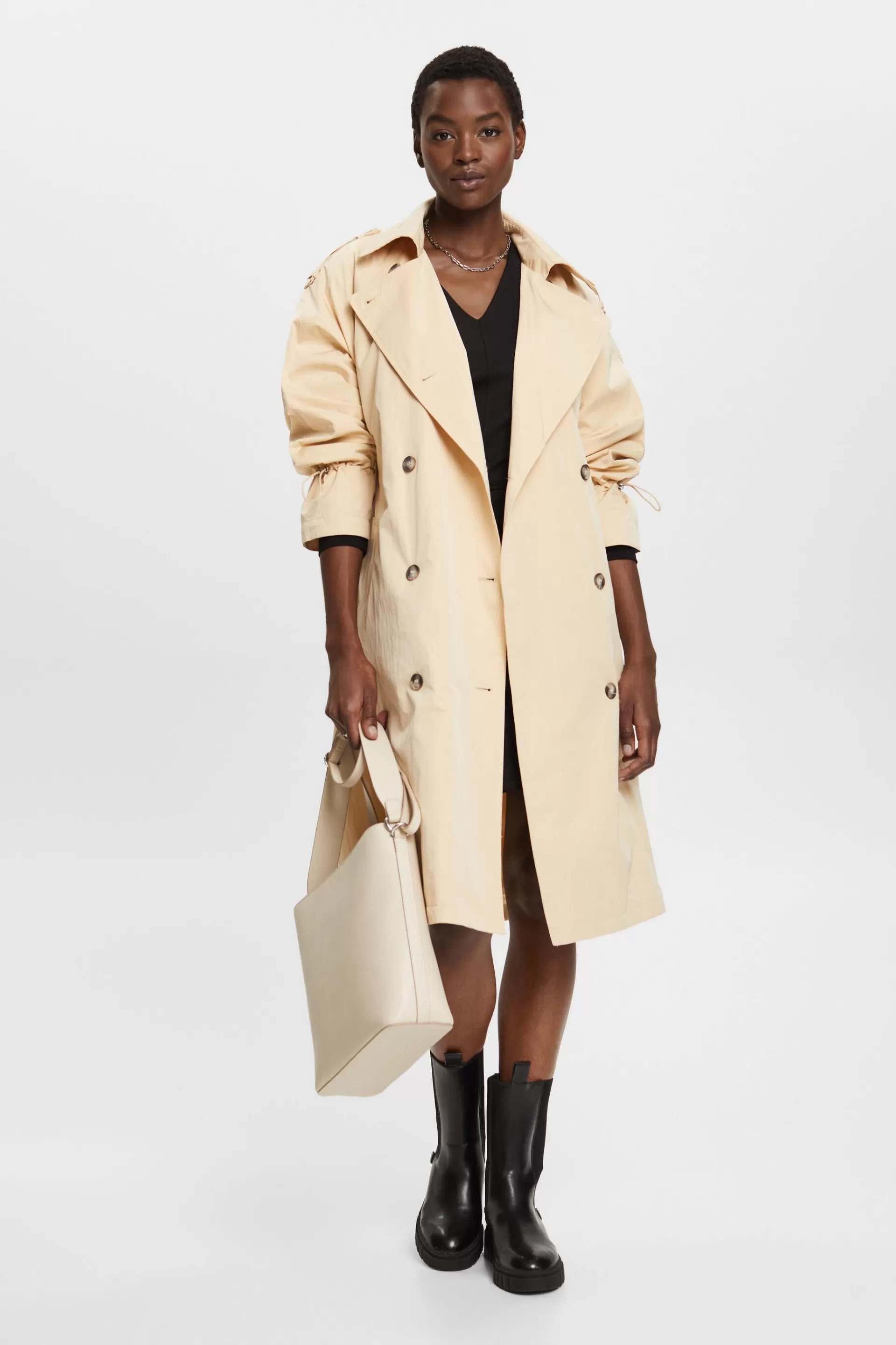 Doppelreihiger Trenchcoat mit Gürtel-ESPRIT Flash Sale
