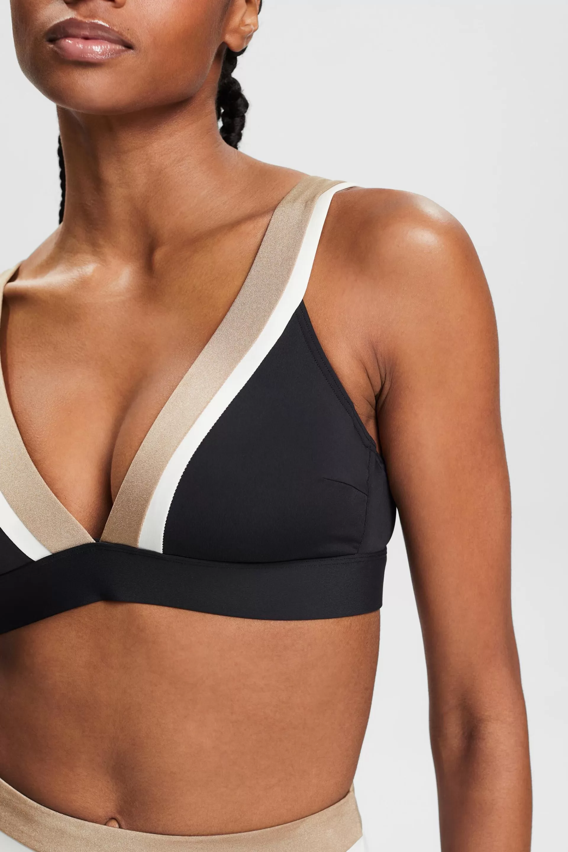 Dreifarbiges, wattiertes Bikinitop-ESPRIT Best