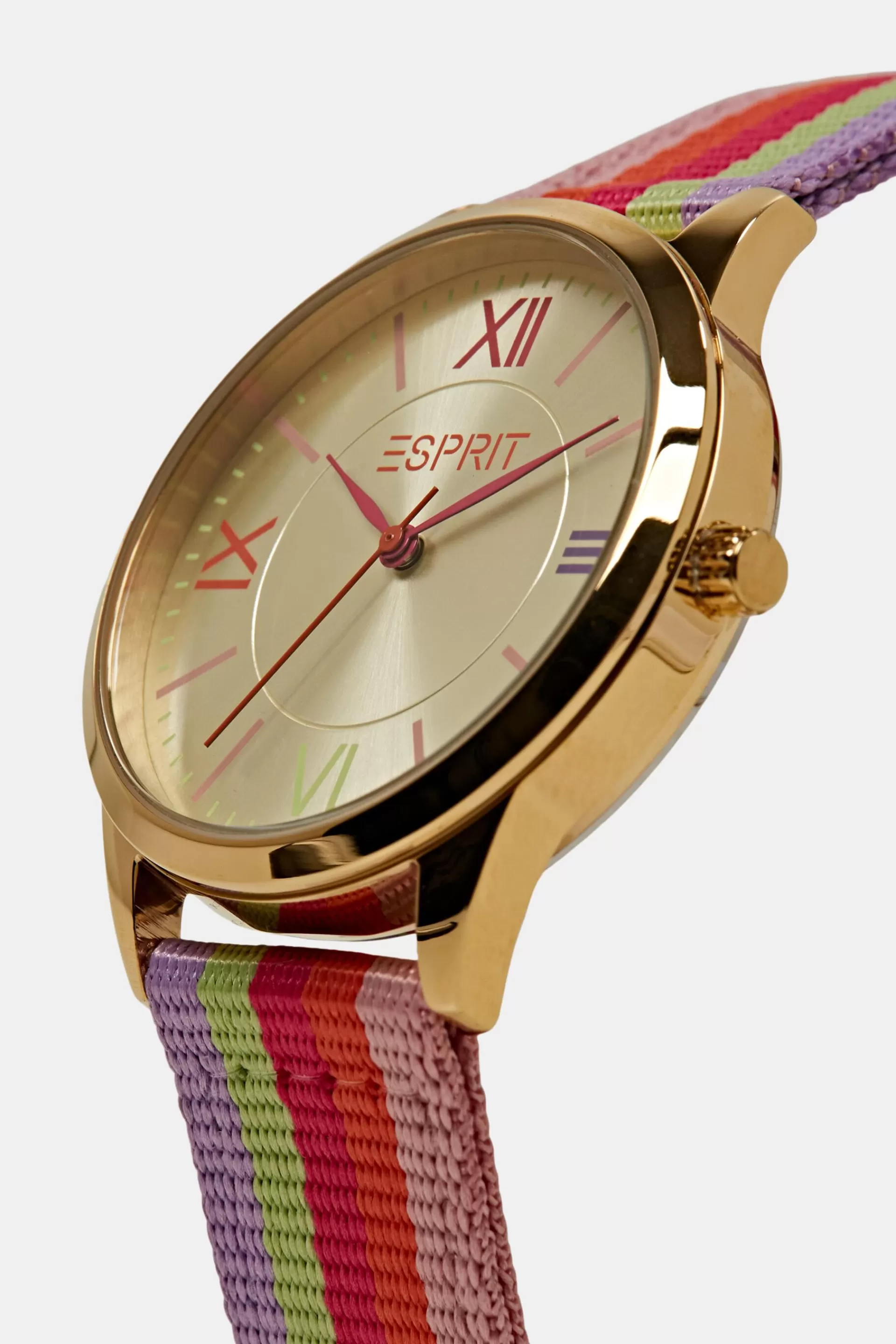Edelstahluhr mit gewebtem Armband-ESPRIT Discount