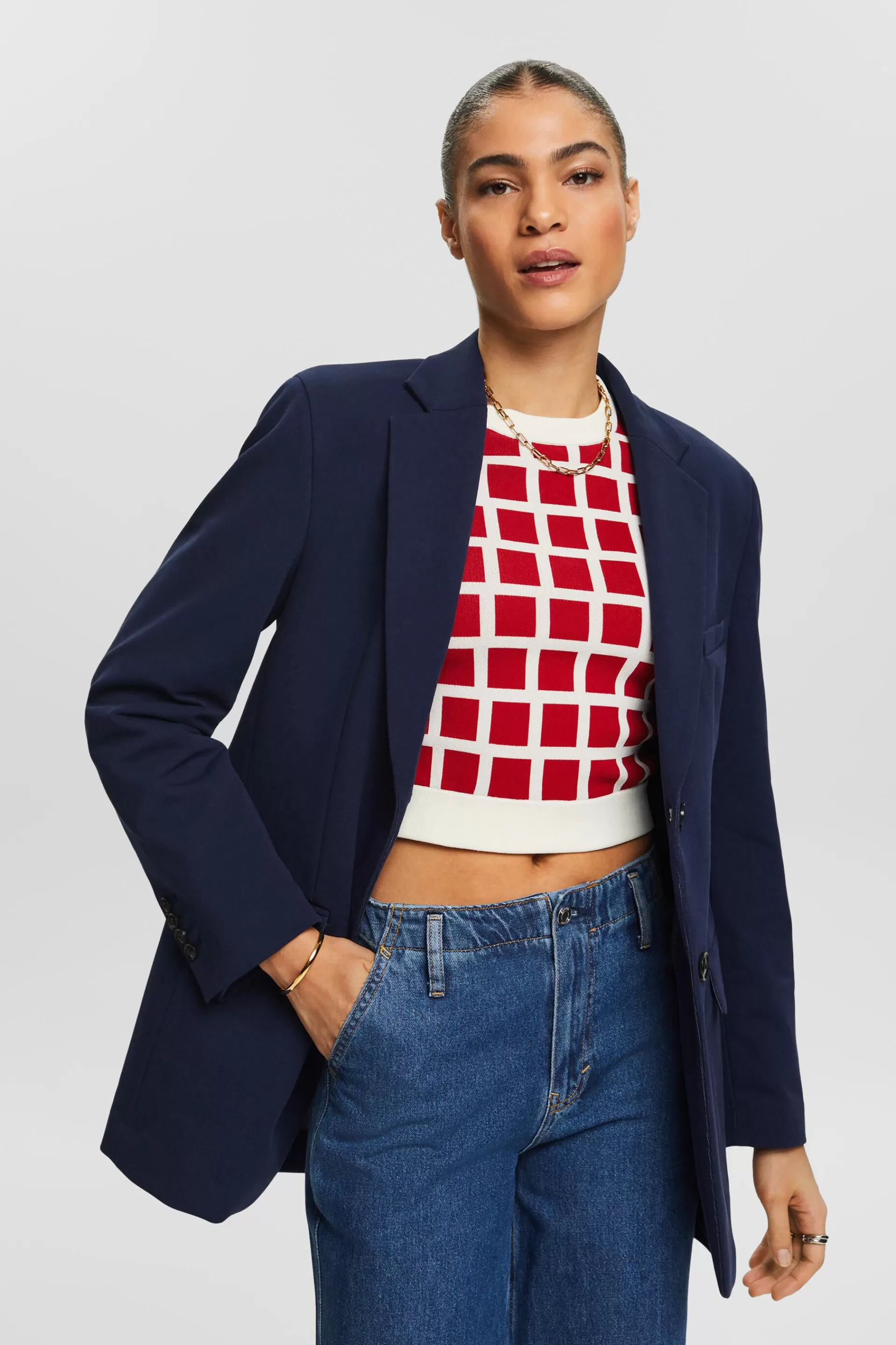 Einreihiger Jeansblazer-ESPRIT Sale