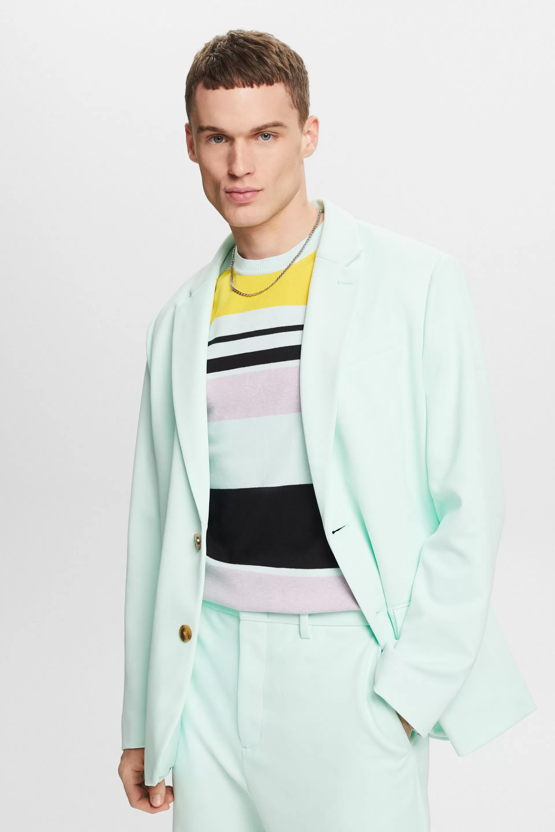 Einreihiger Twillblazer im Unisex-Design-ESPRIT New