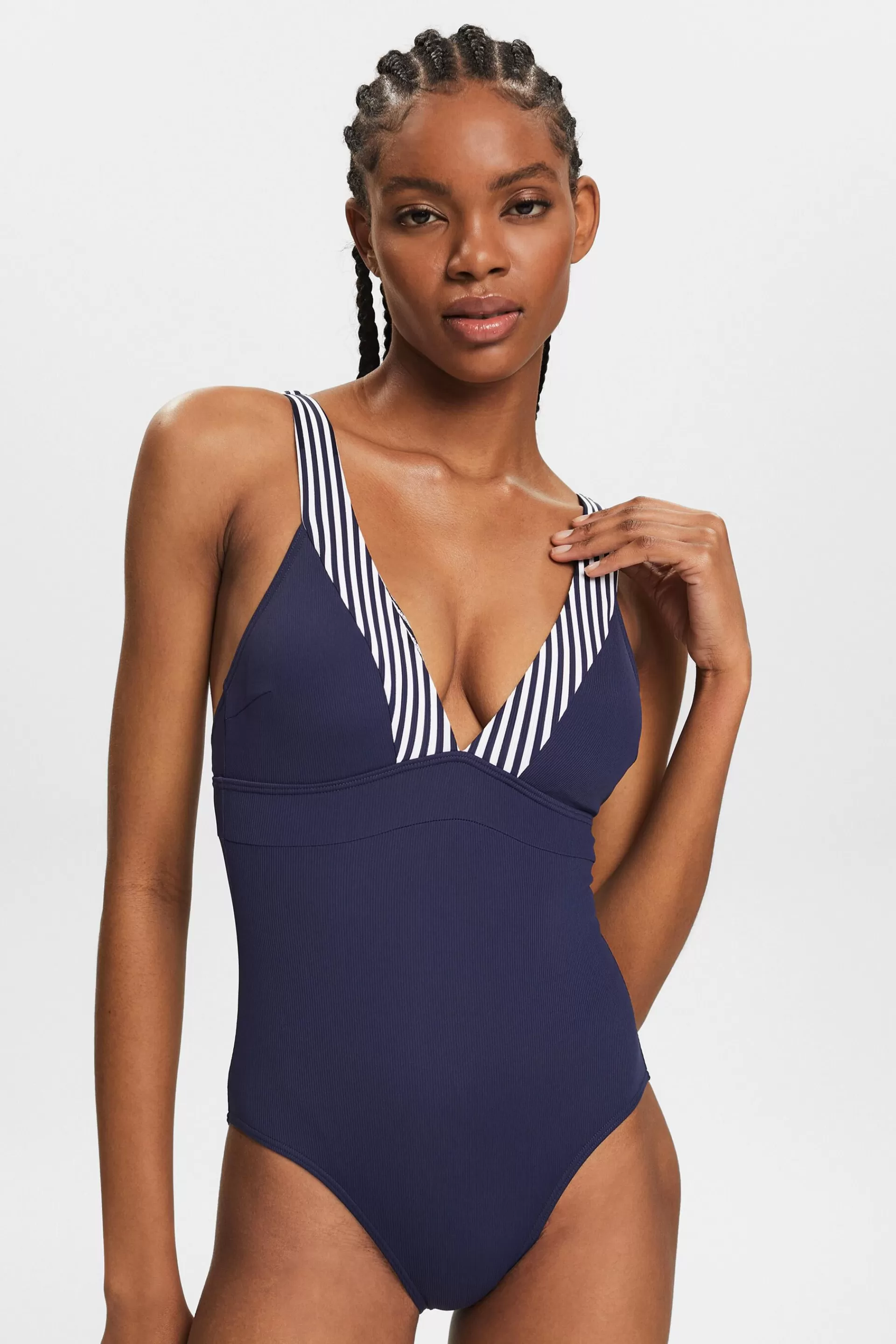 Einteiliger Badeanzug mit Streifen-ESPRIT Cheap