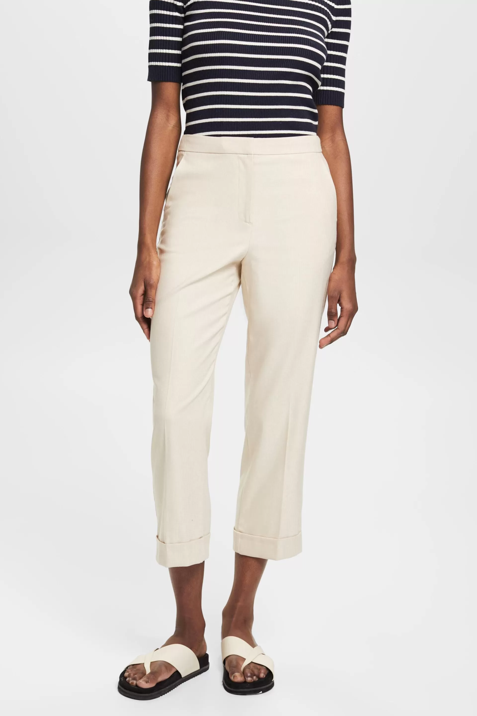 Elegante Cropped-Hose mit hohem Bund-ESPRIT Best