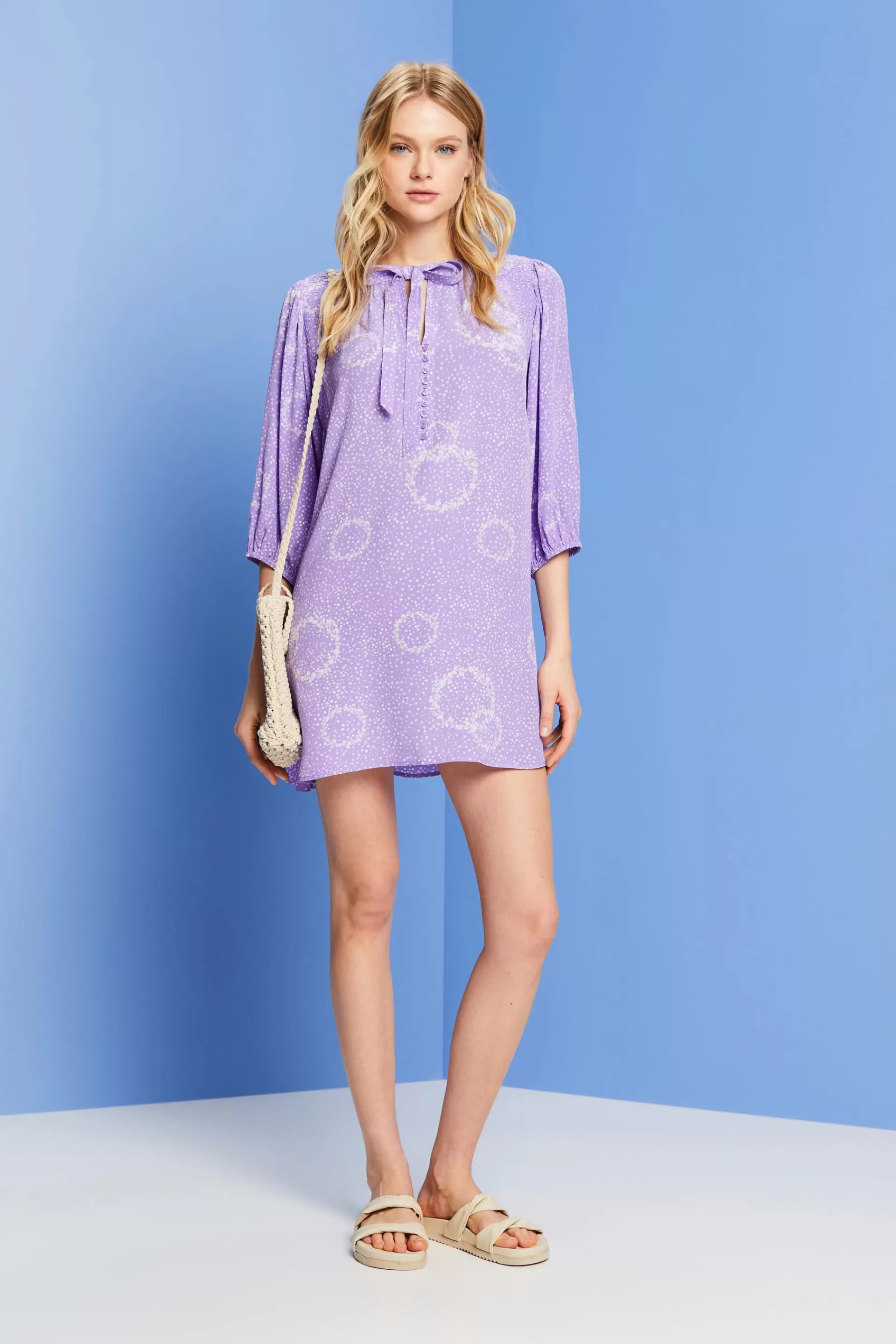 Etuikleid mit Print und Bindedetail-ESPRIT Discount