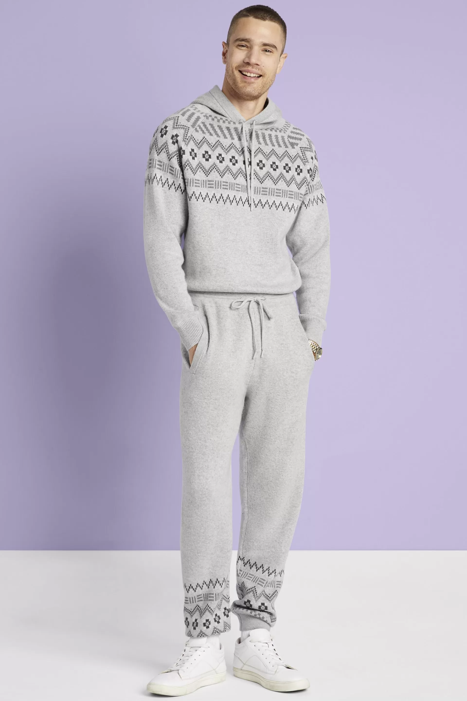 Fair Isle-Sporthose aus Wolle und Kaschmir-ESPRIT Discount