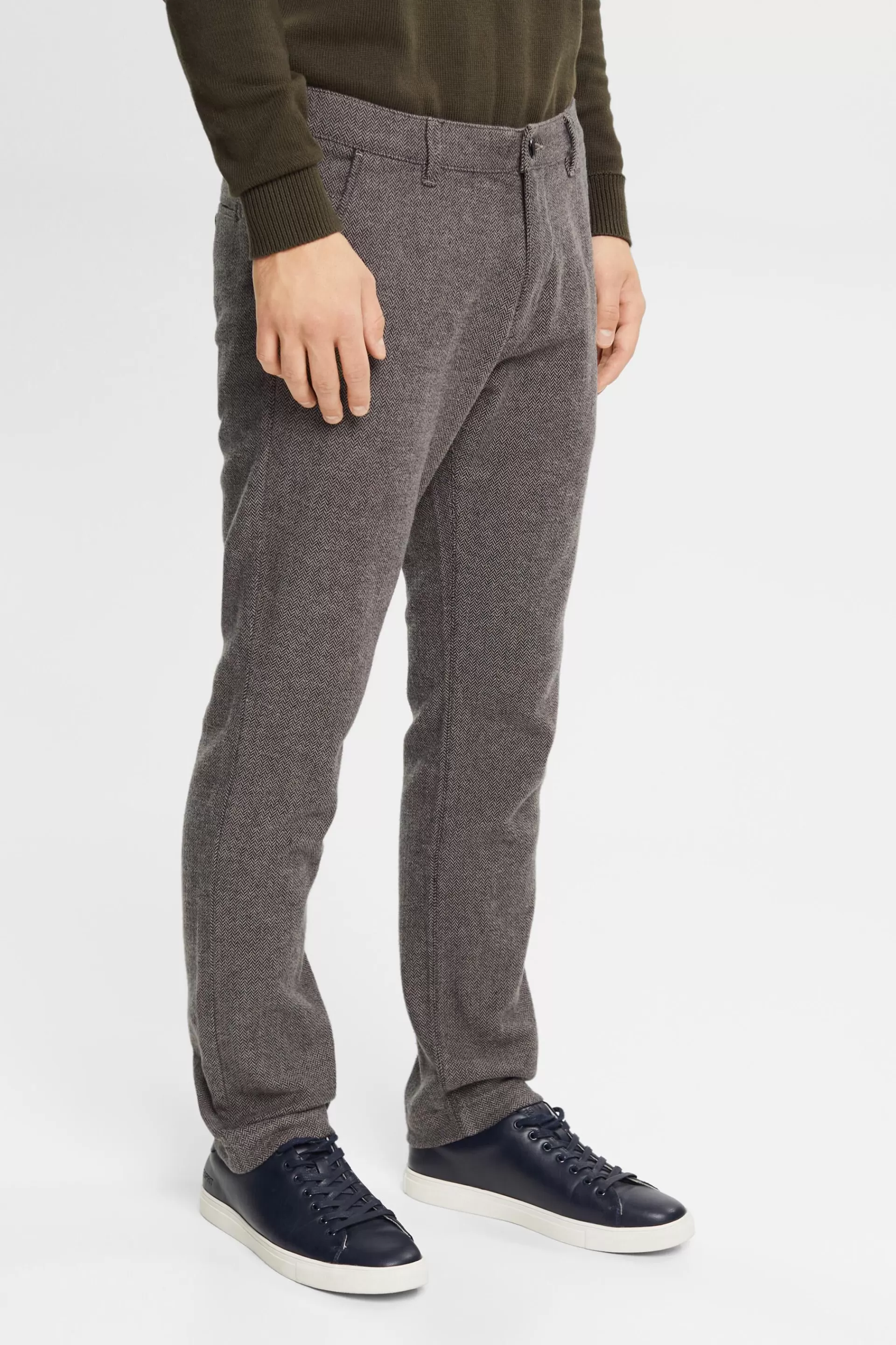 Fischgrat-Hose Slim Fit-ESPRIT Cheap