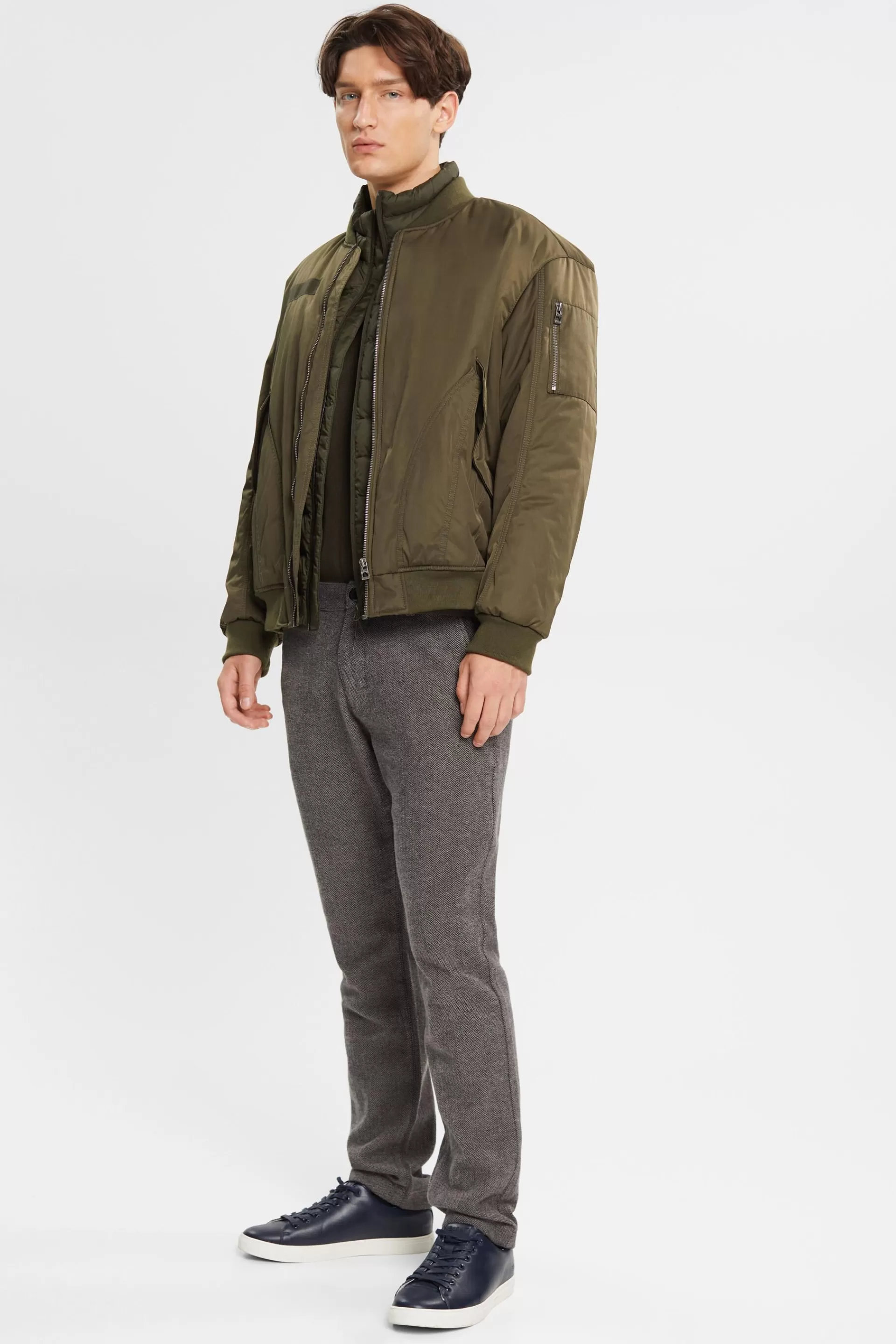 Fischgrat-Hose Slim Fit-ESPRIT Cheap