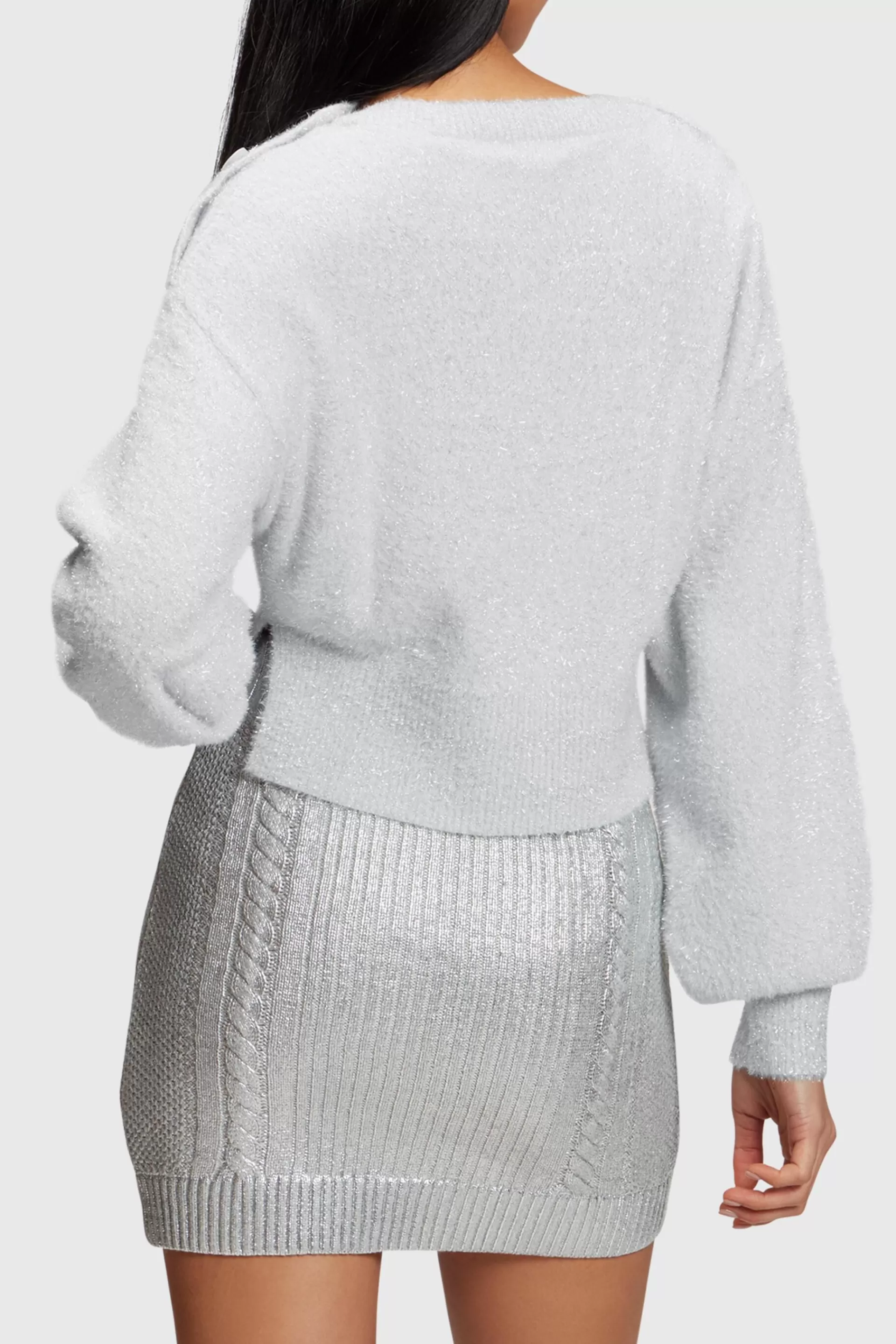 Flauschiger Metallic-Pullover-ESPRIT Fashion