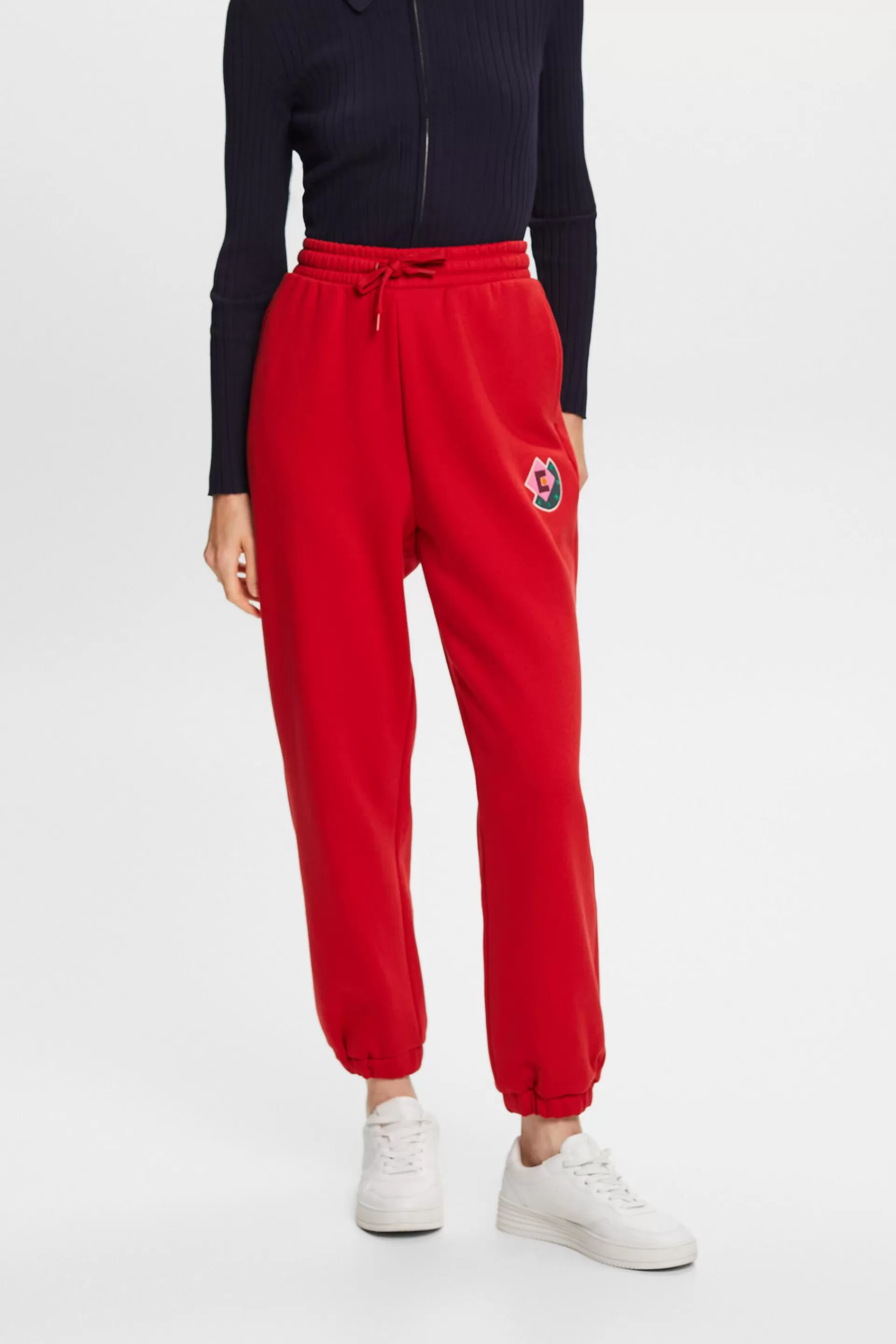 Fleece-Jogginghose mit Logo-Aufnäher-ESPRIT Cheap