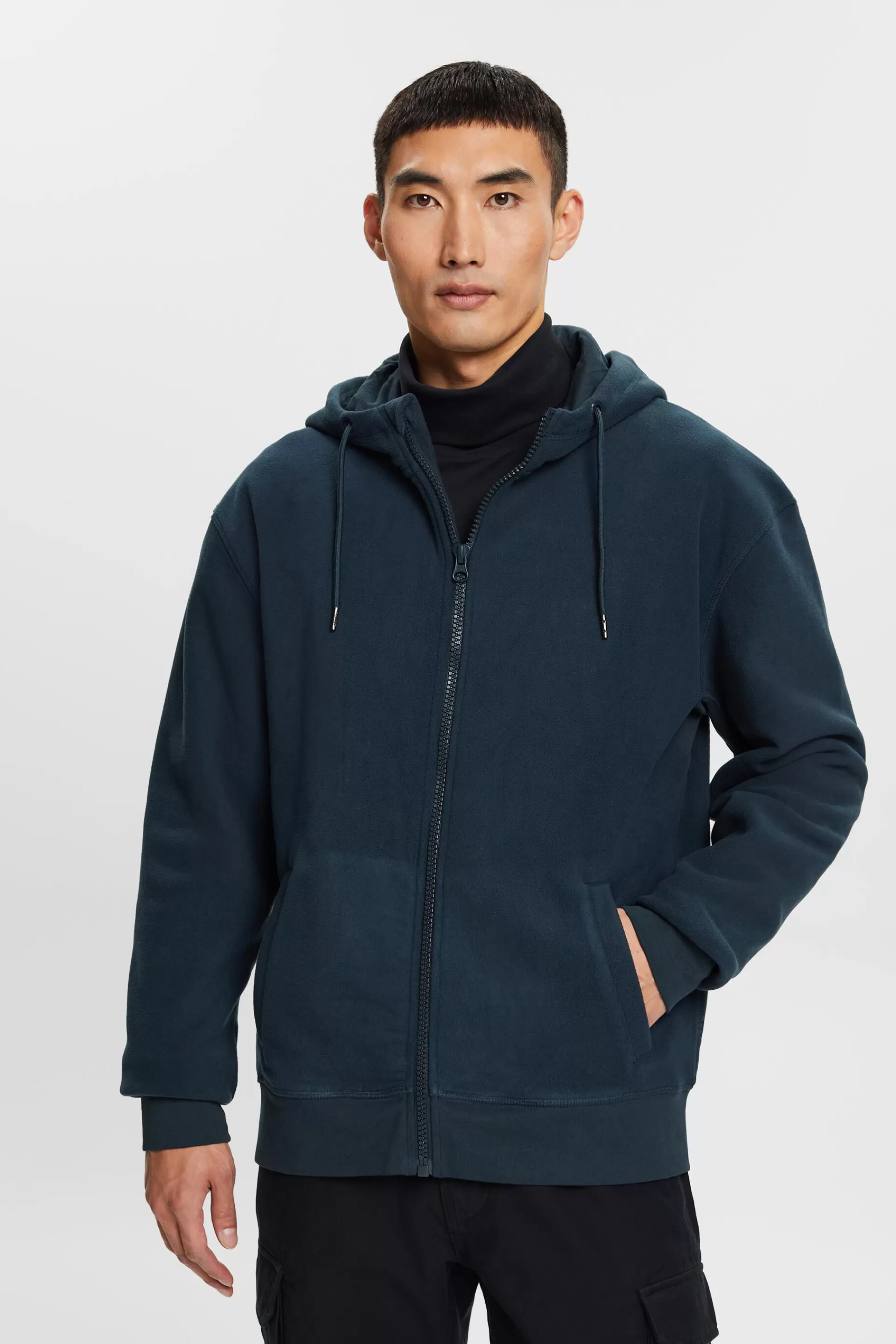 Fleece-Sweatshirt mit Kapuze-ESPRIT Online