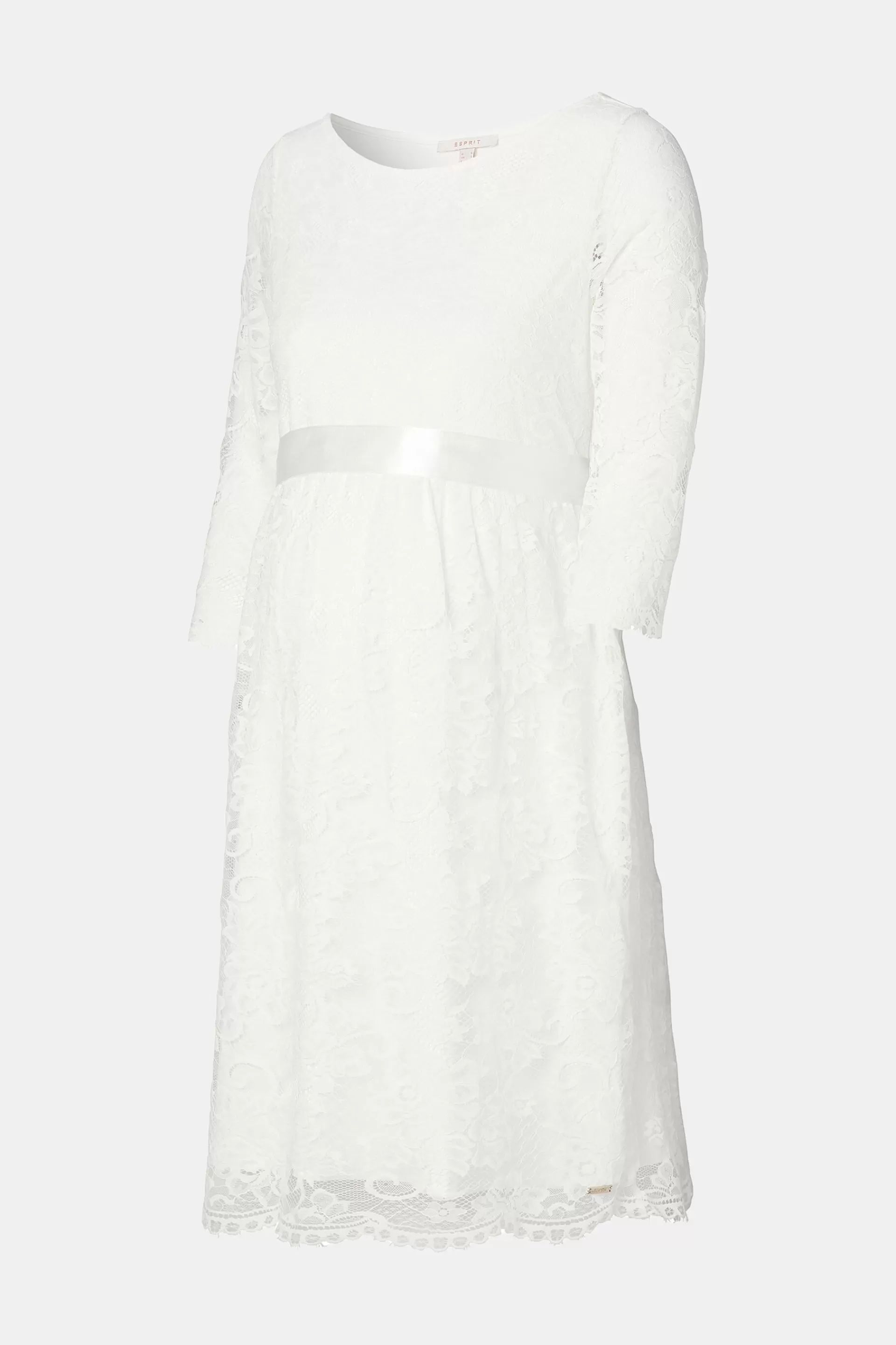 Florales Spitzenkleid mit Bindegürtel-ESPRIT Cheap