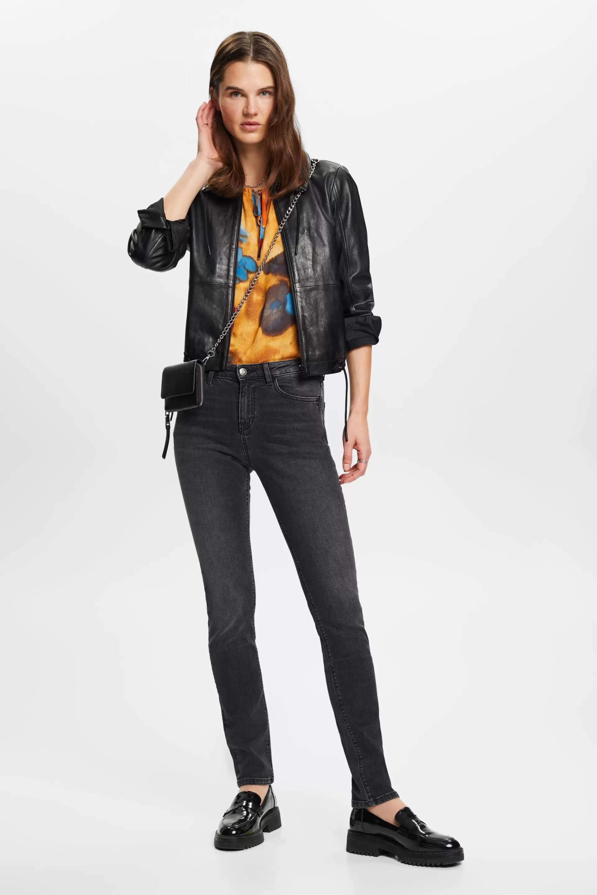 Florales Top mit geschlitztem Ausschnitt-ESPRIT Best