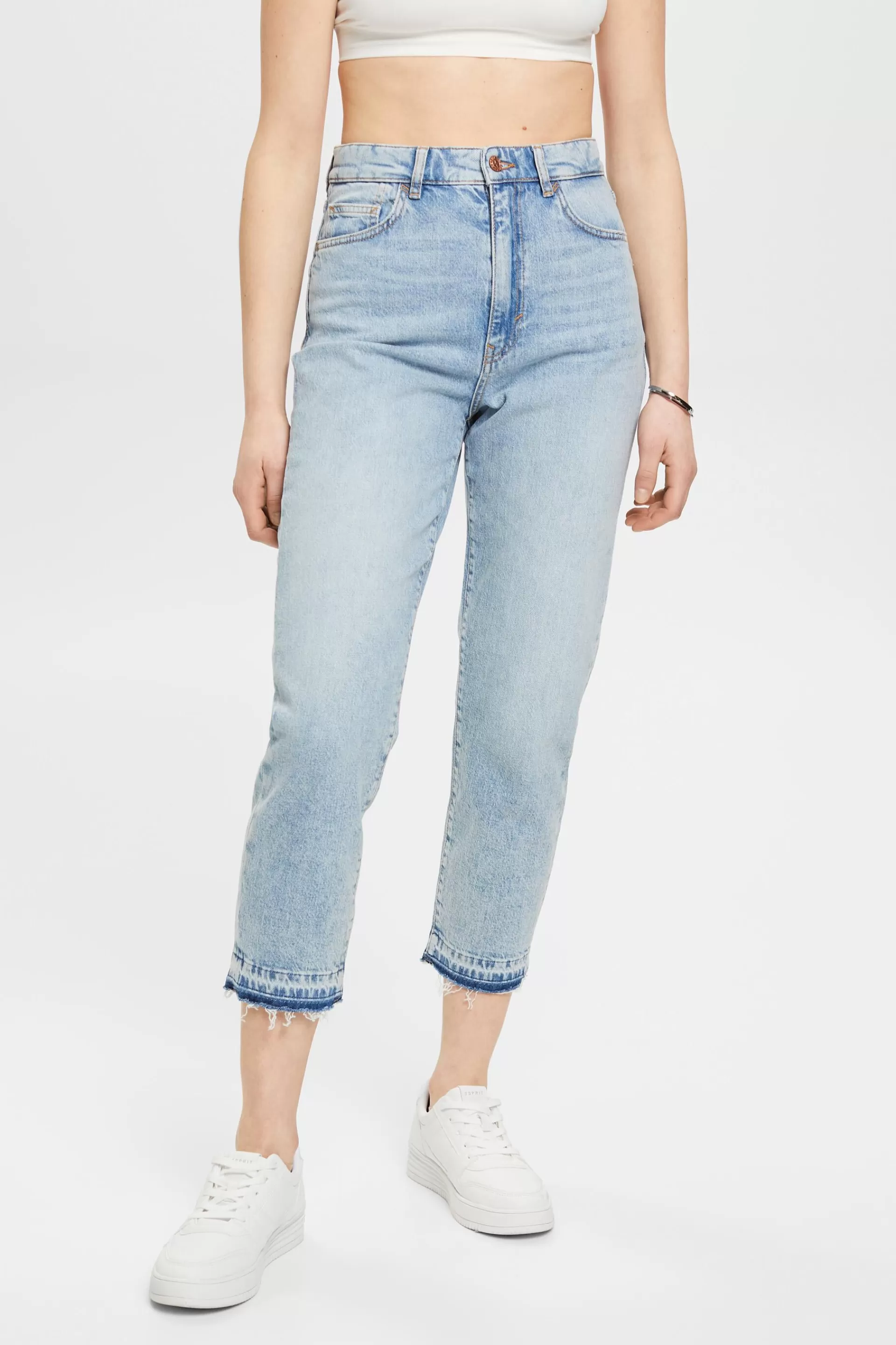 Fransen-Jeans im 90er-Look, High-Rise-ESPRIT Discount