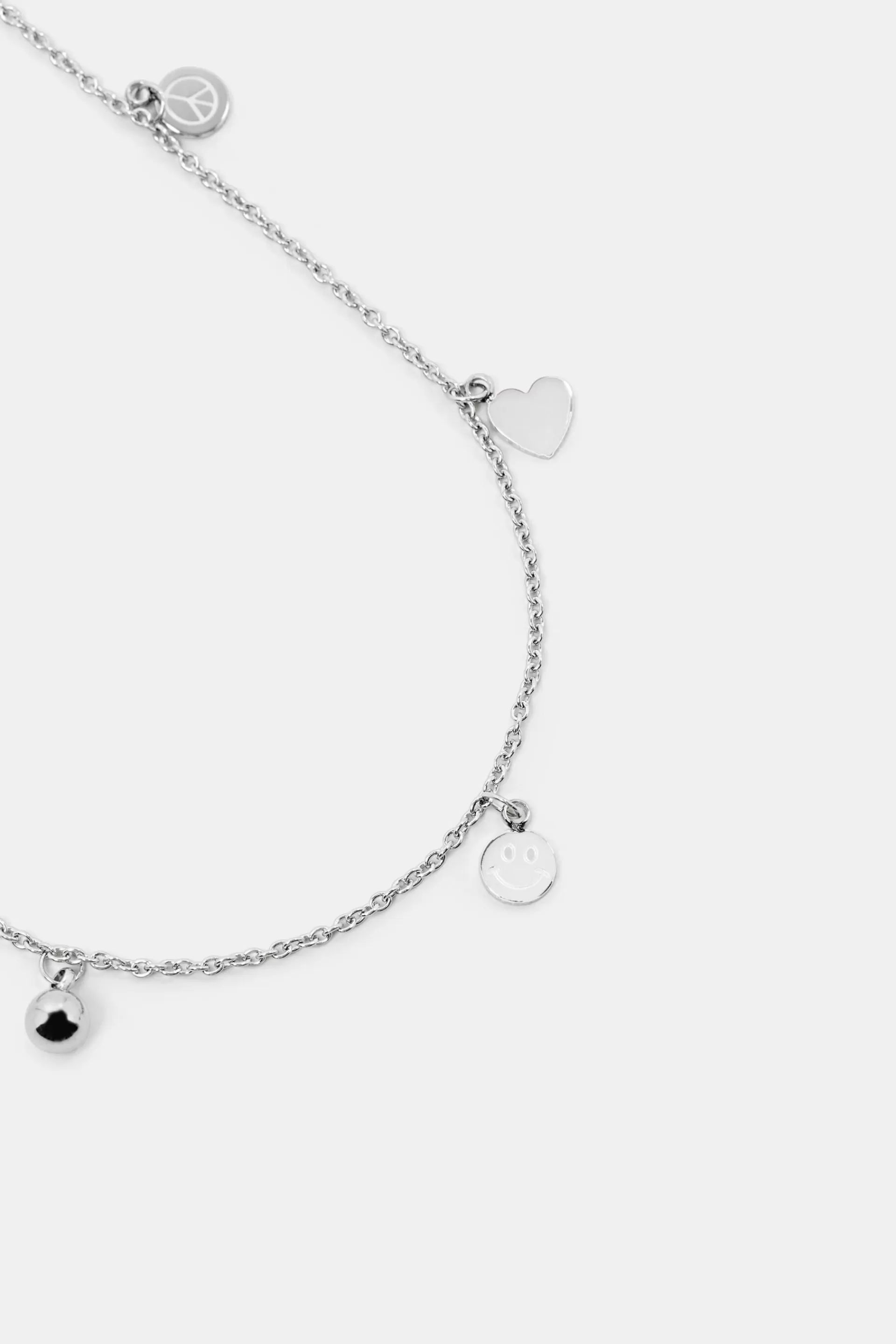 Fußkettchen mit Glücksanhängern, Edelstahl-ESPRIT Best Sale