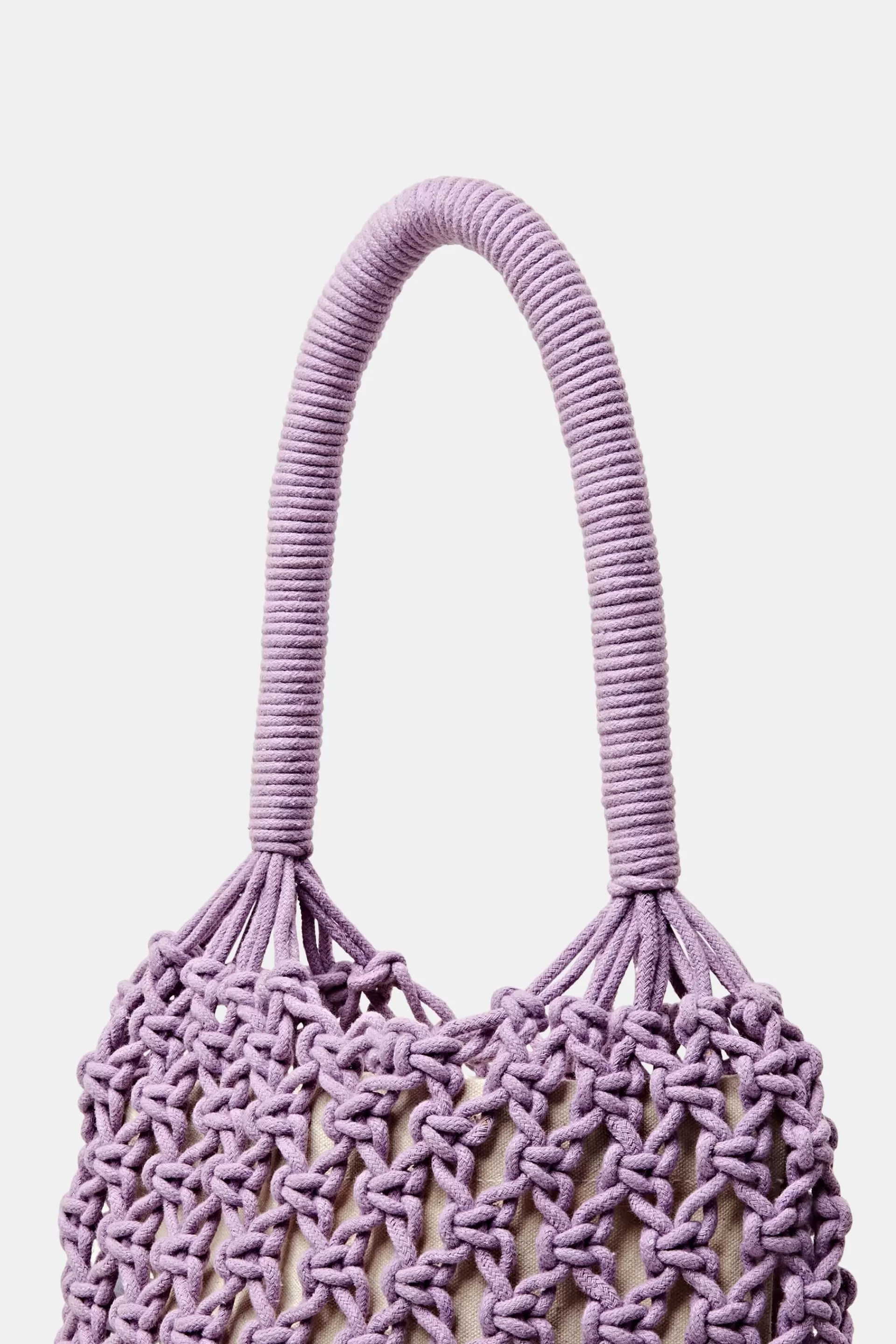Gehäkelte Tote Bag mit Streifen und Tasseln-ESPRIT Online
