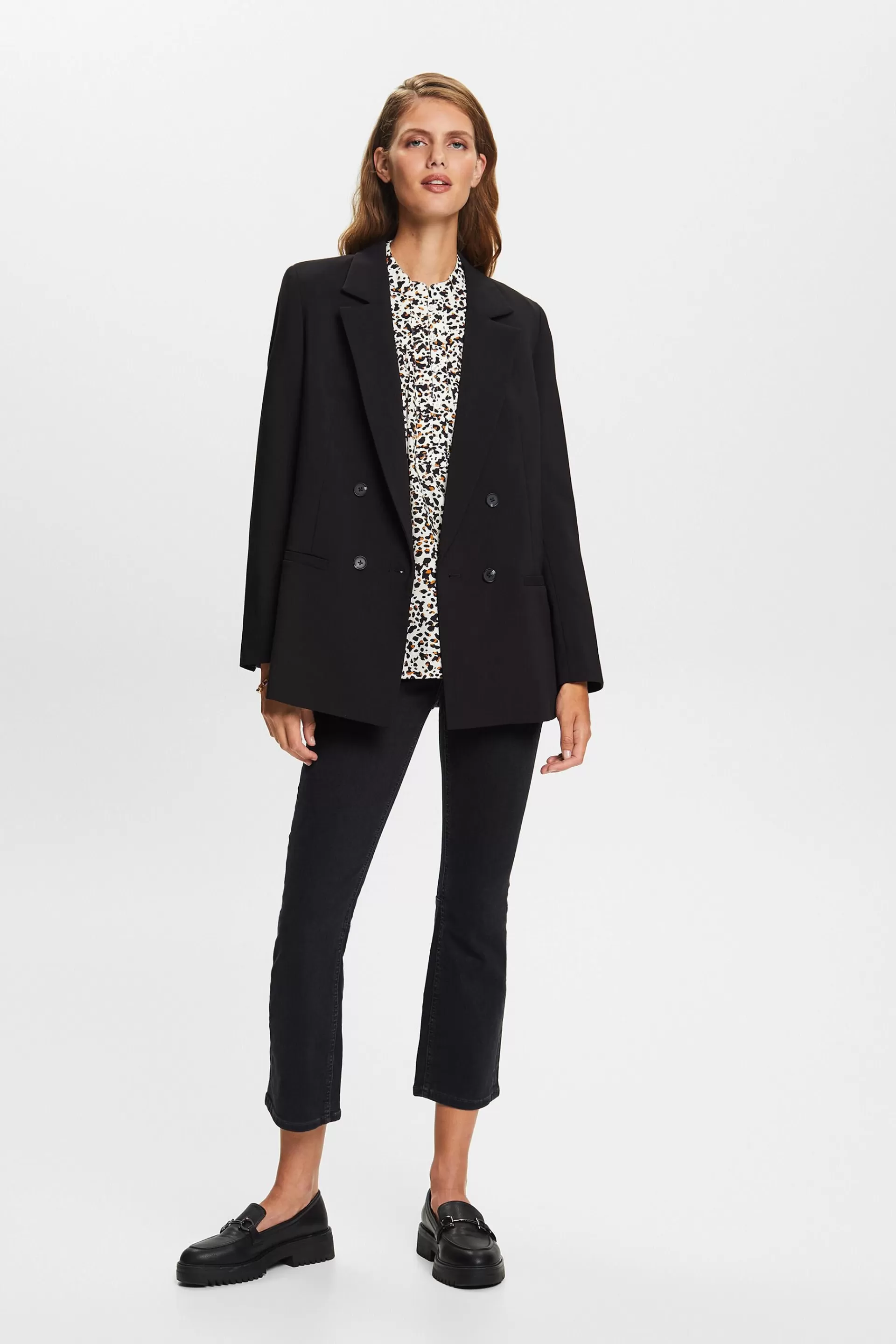 Gemusterte Bluse in lockerer Passform-ESPRIT Hot