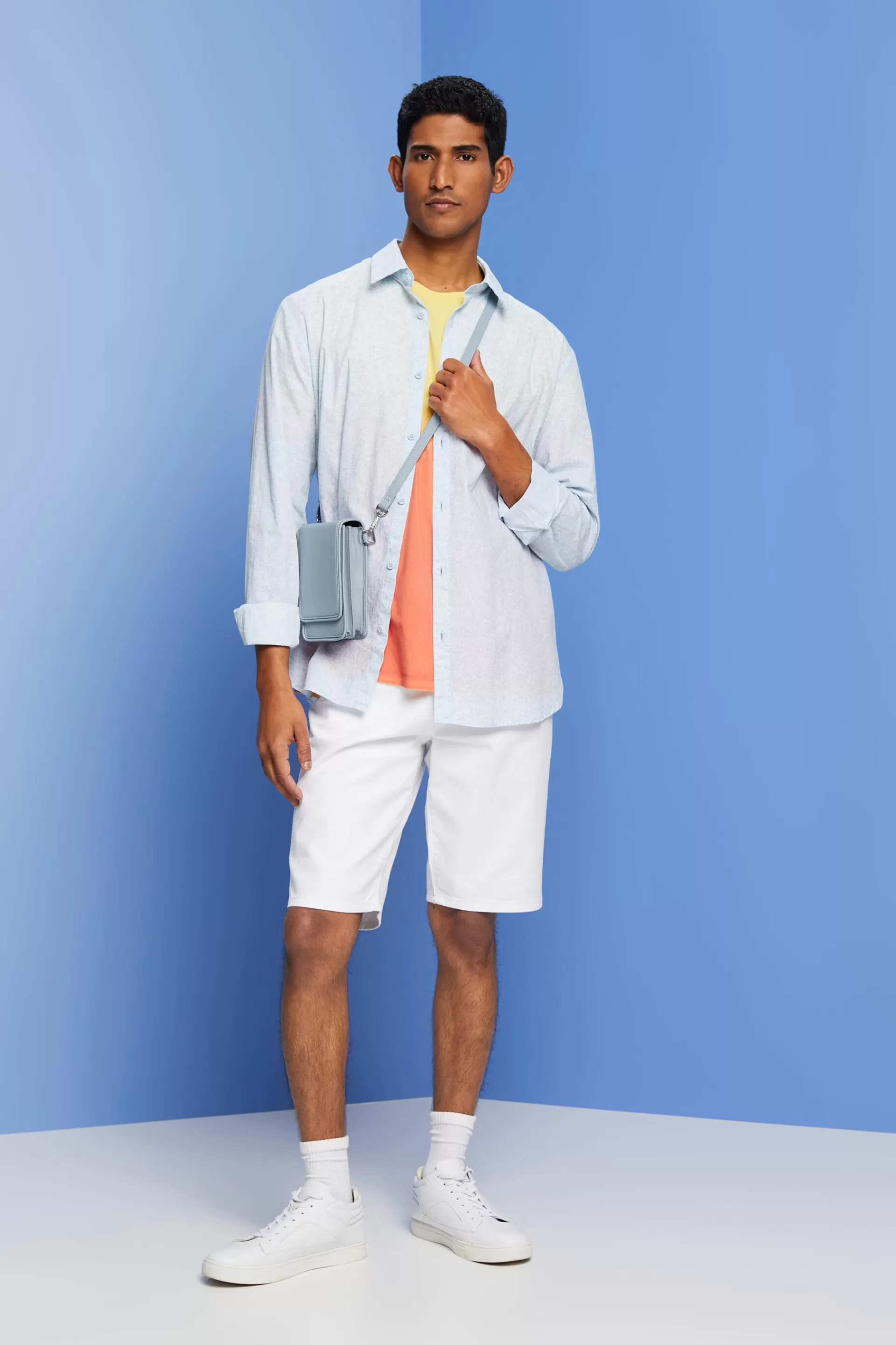 Gemustertes Hemd, 100 % Baumwolle-ESPRIT Online