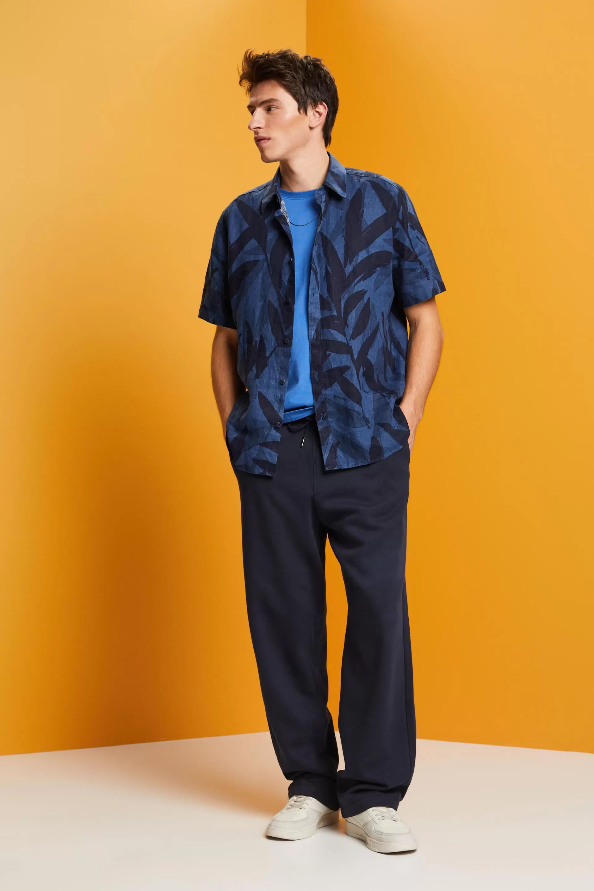 Gemustertes Kurzarm-Hemd, 100% Baumwolle-ESPRIT Cheap