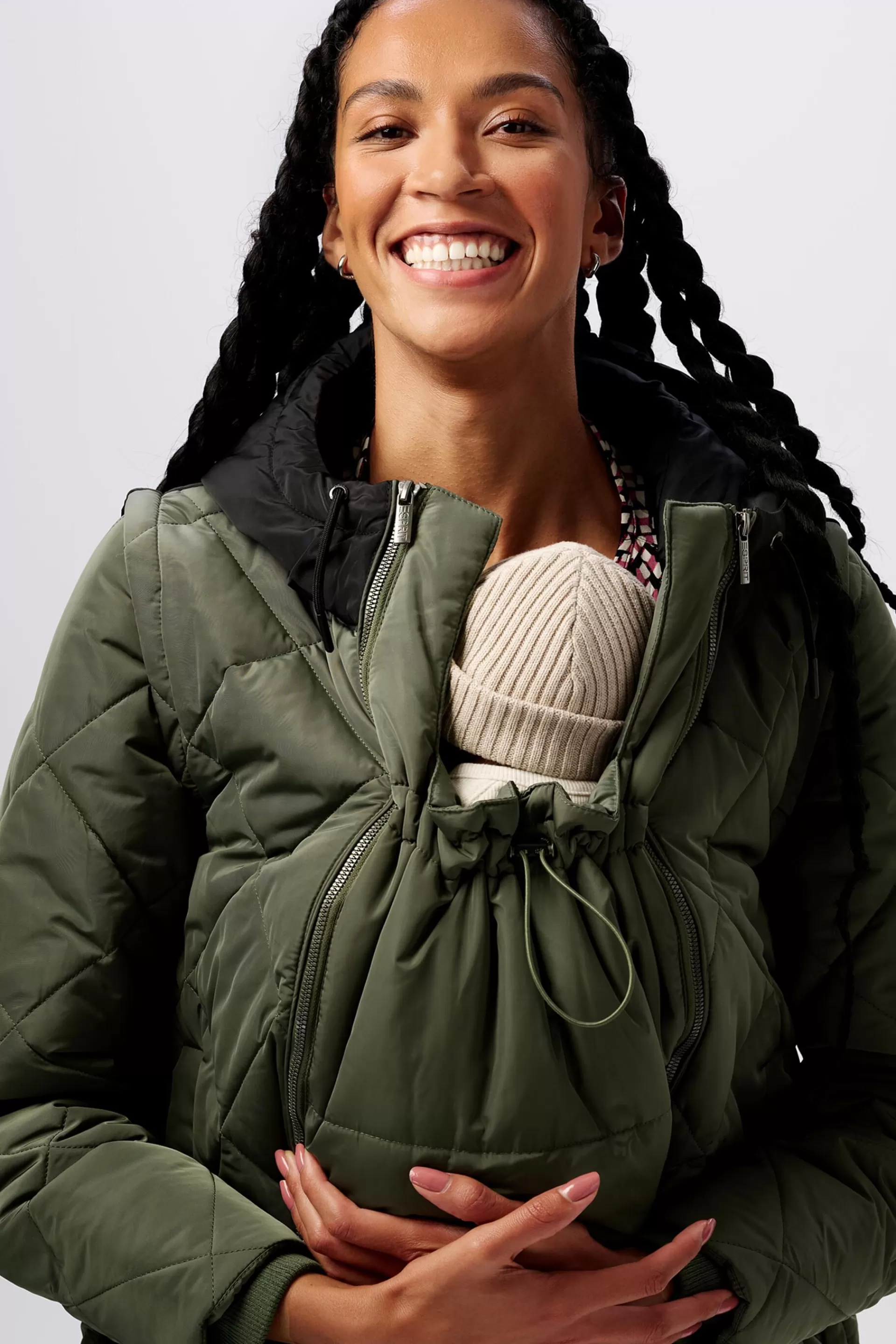 Gepolsterte 3-in-1-Umstandsjacke im Steppdesign-ESPRIT Shop
