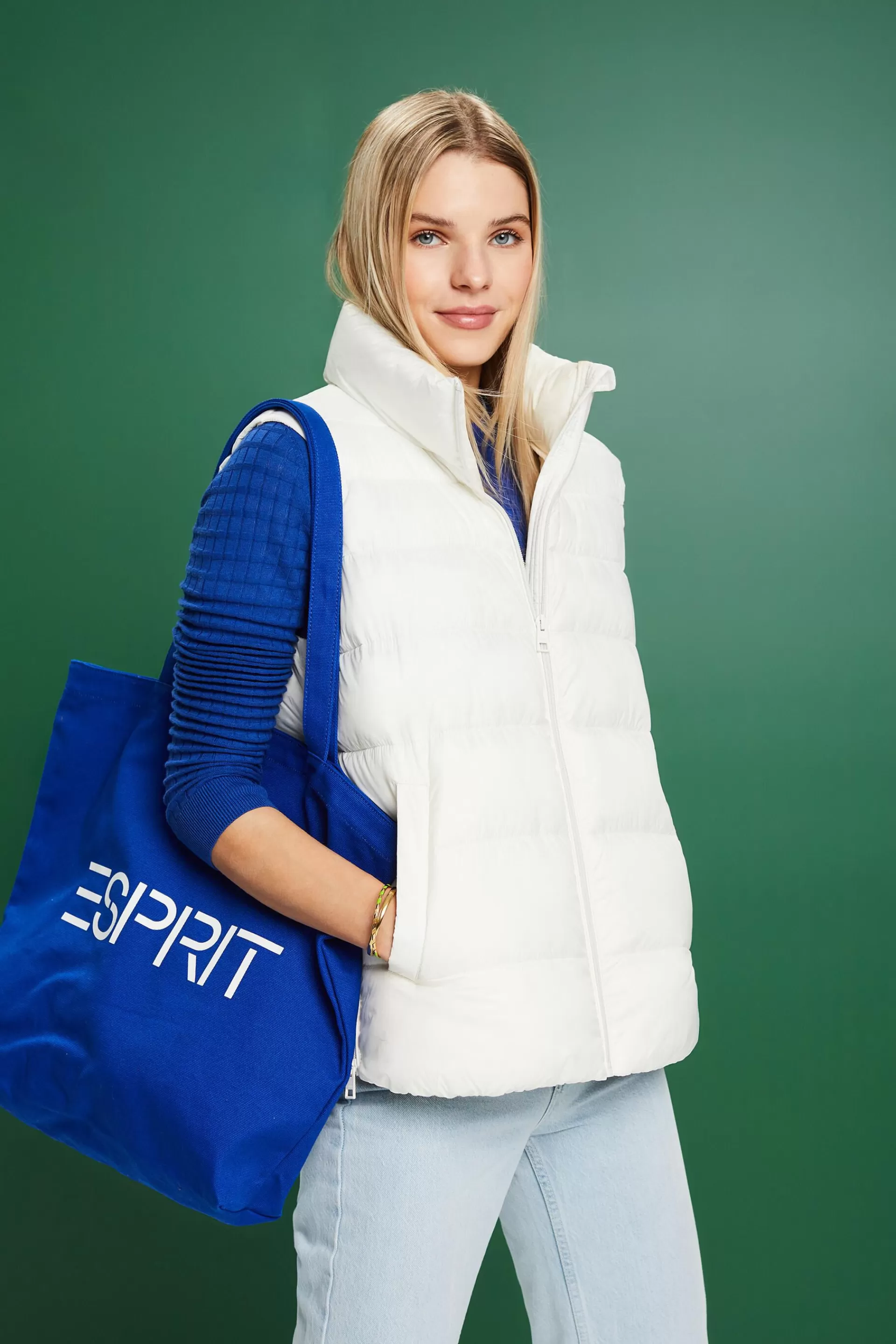 Gepolsterte wasserabweisende Weste-ESPRIT Fashion