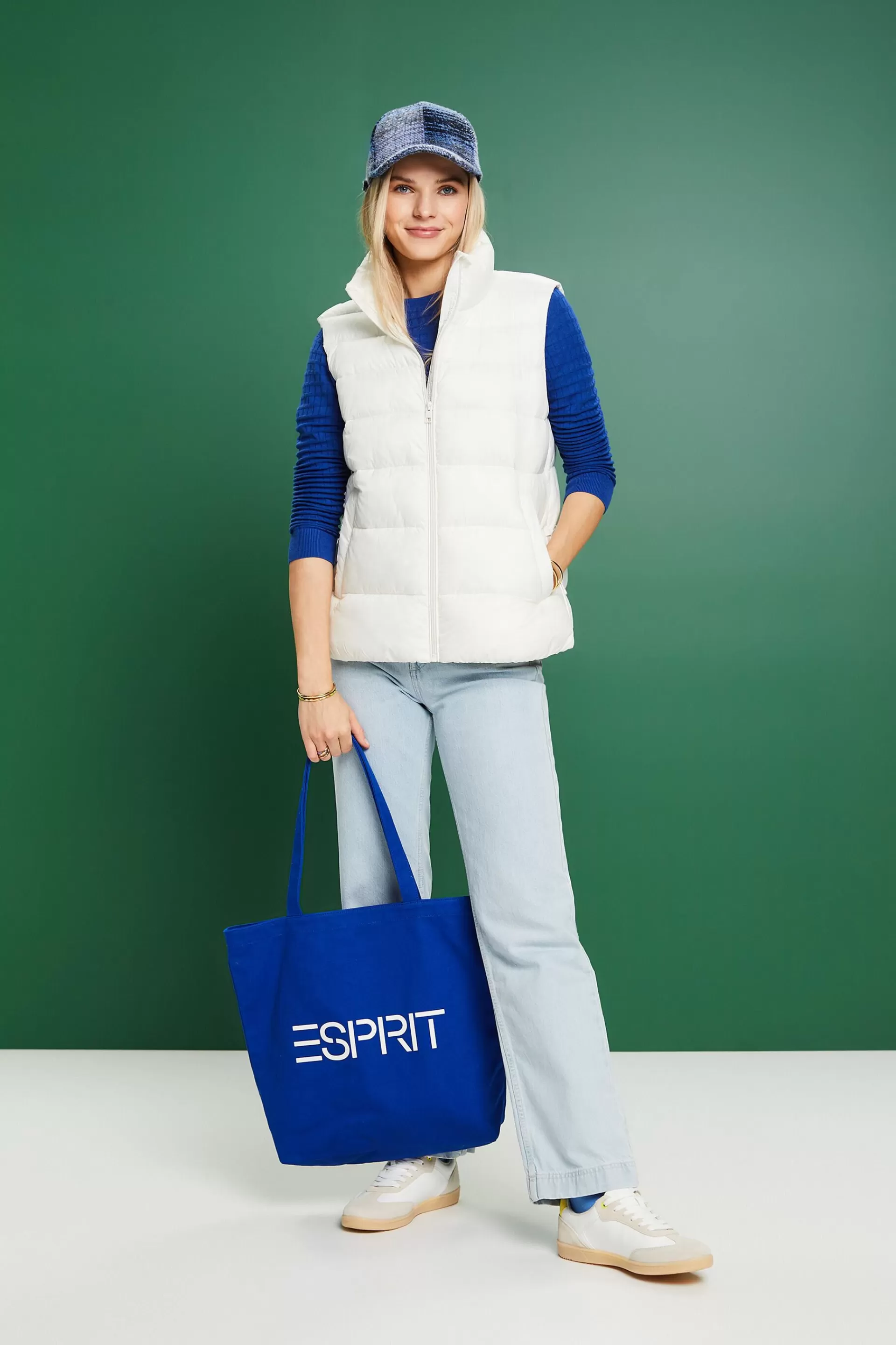 Gepolsterte wasserabweisende Weste-ESPRIT Fashion