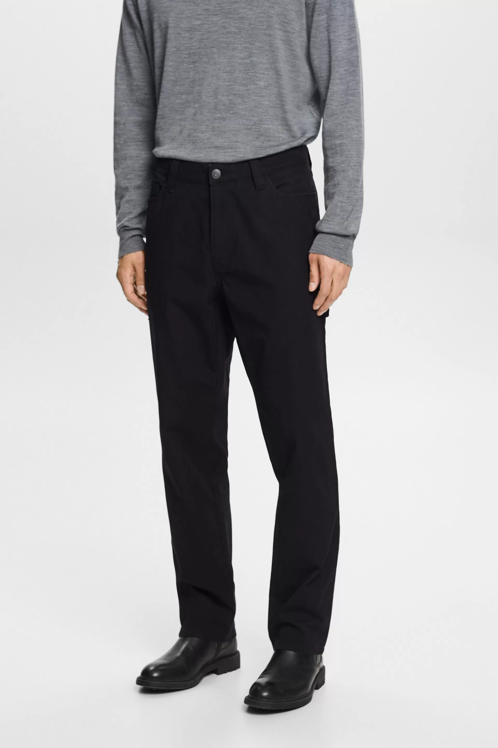 Gerade Carpenter-Hose mit mittlerer Bundhöhe-ESPRIT Fashion