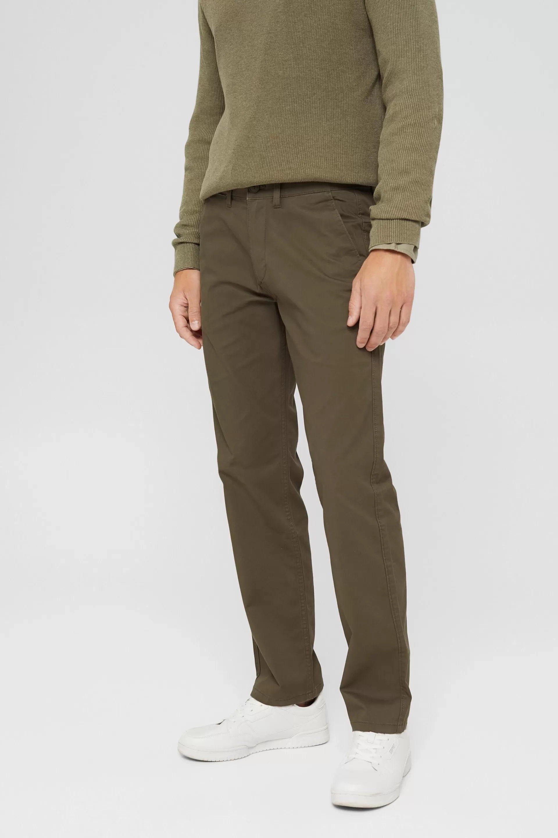 Gerade Chino aus Organic Cotton-ESPRIT Store