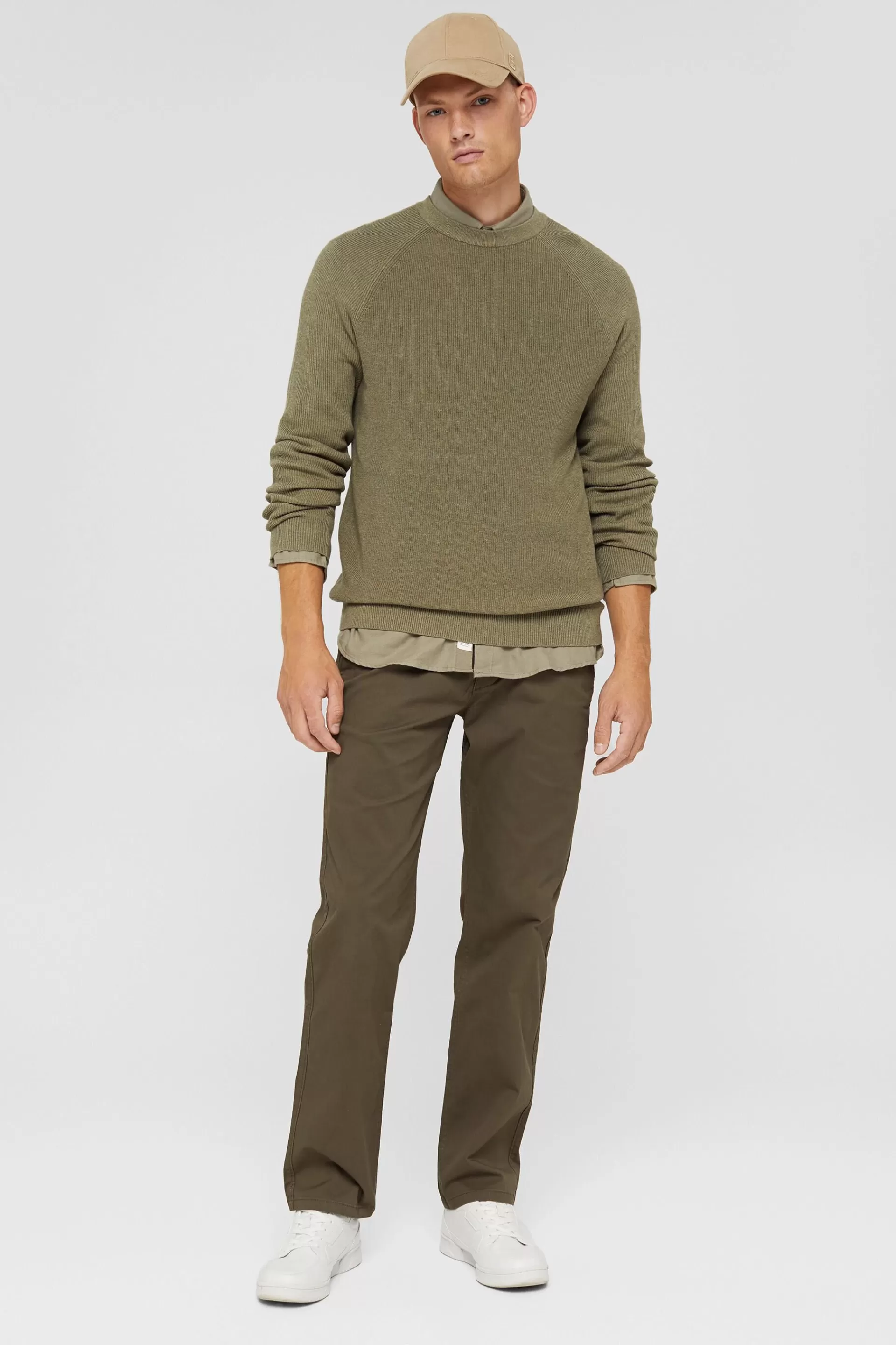 Gerade Chino aus Organic Cotton-ESPRIT Store