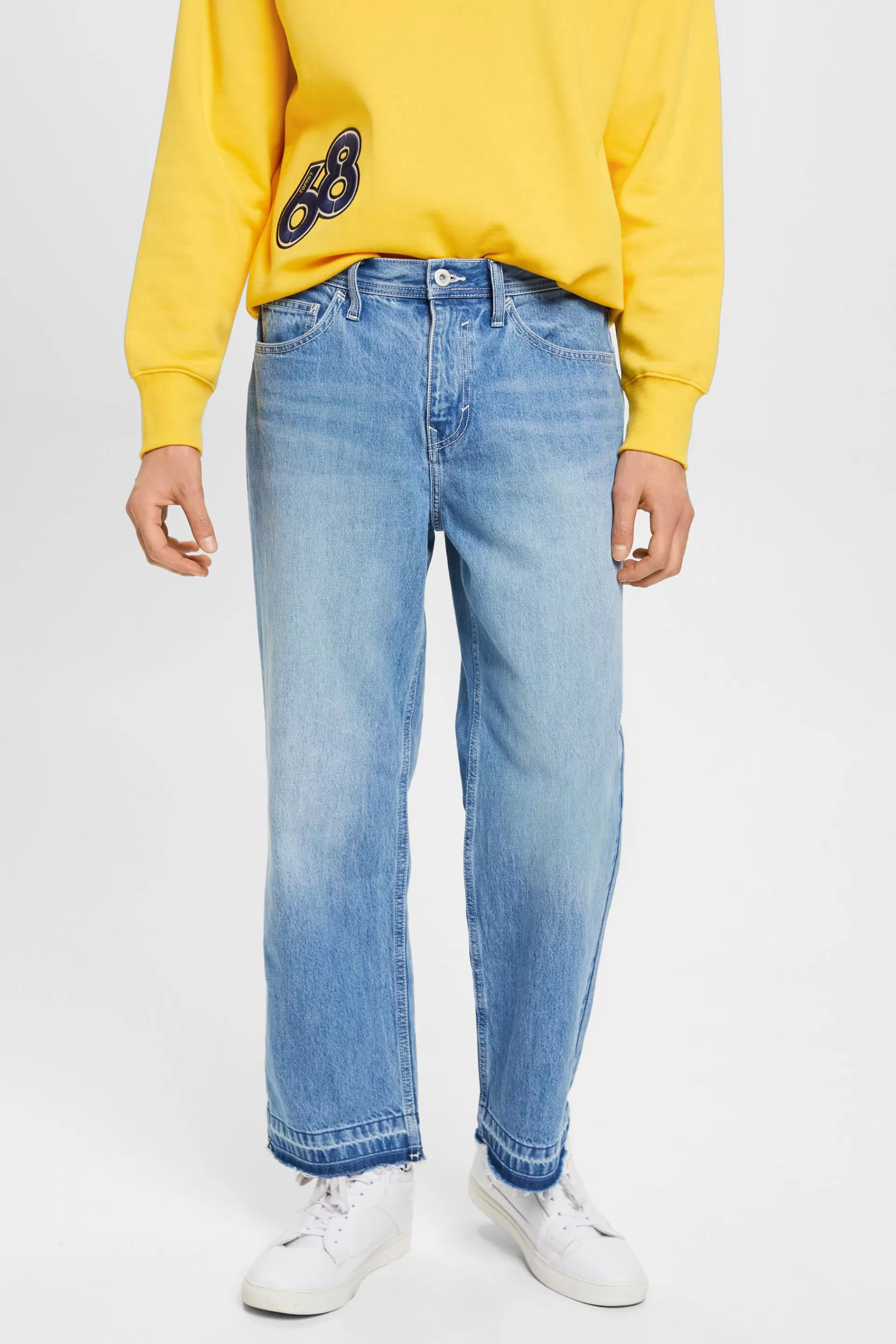 Gerade Jeans mit weitem Bein-ESPRIT Hot