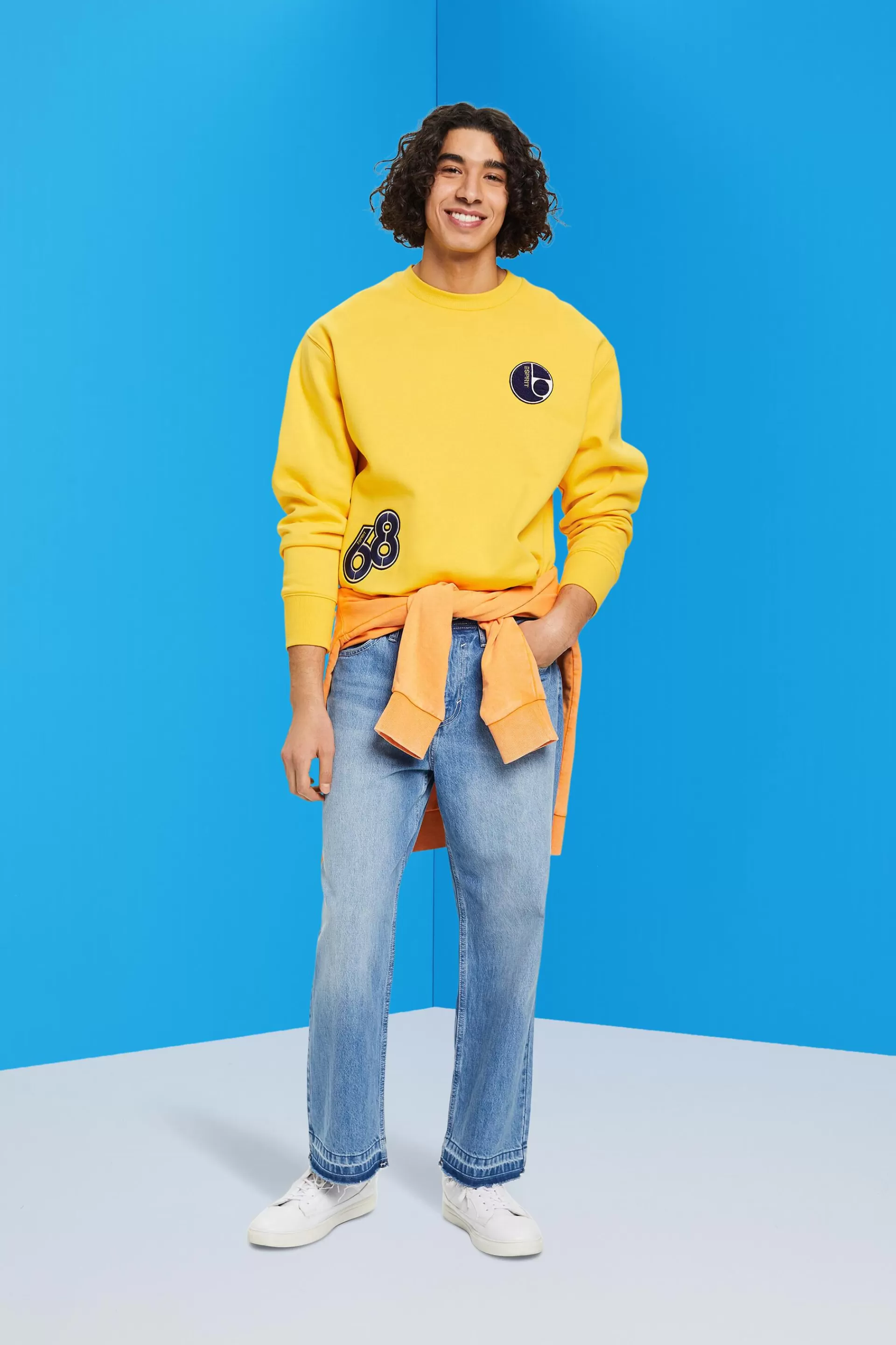 Gerade Jeans mit weitem Bein-ESPRIT Hot