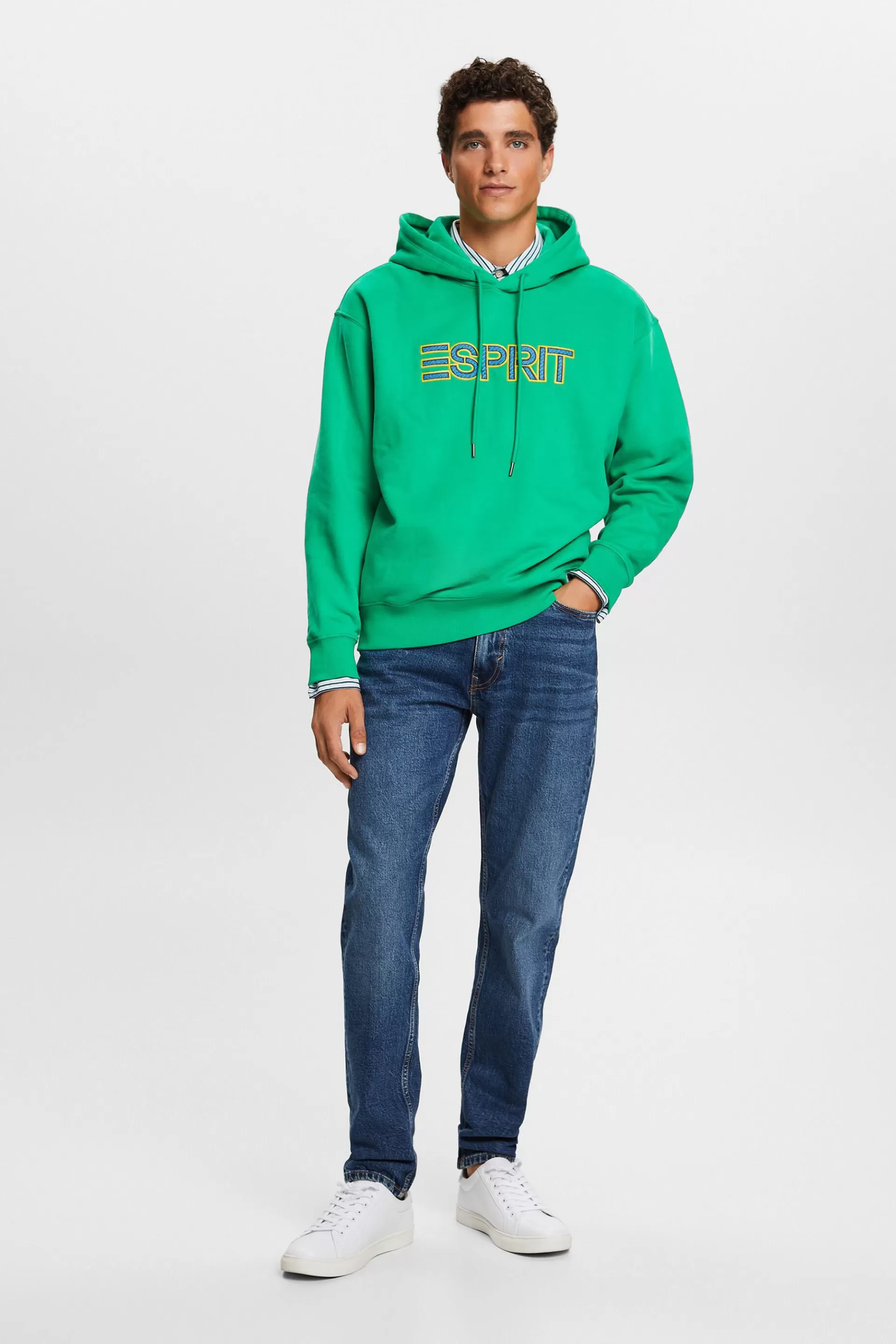 Gerade, konische Jeans mit mittelhohem Bund-ESPRIT Fashion