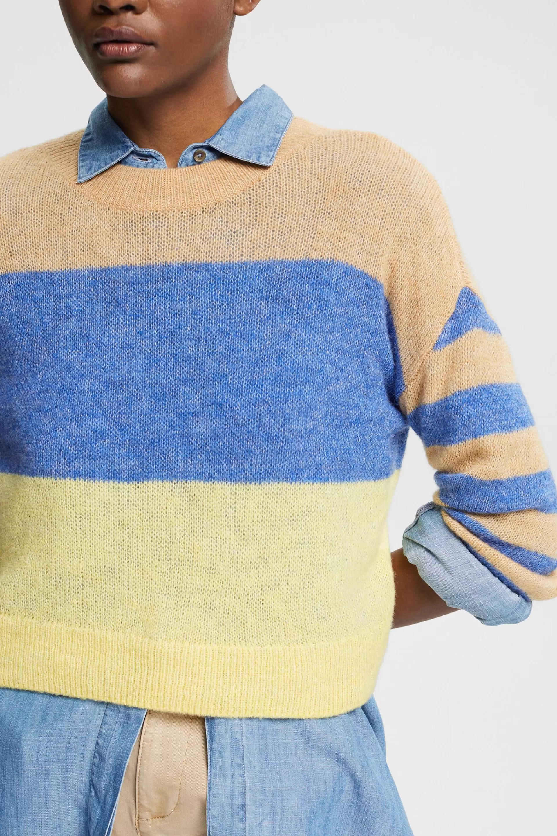 Gerippter Wollmix-Pullover-ESPRIT Hot