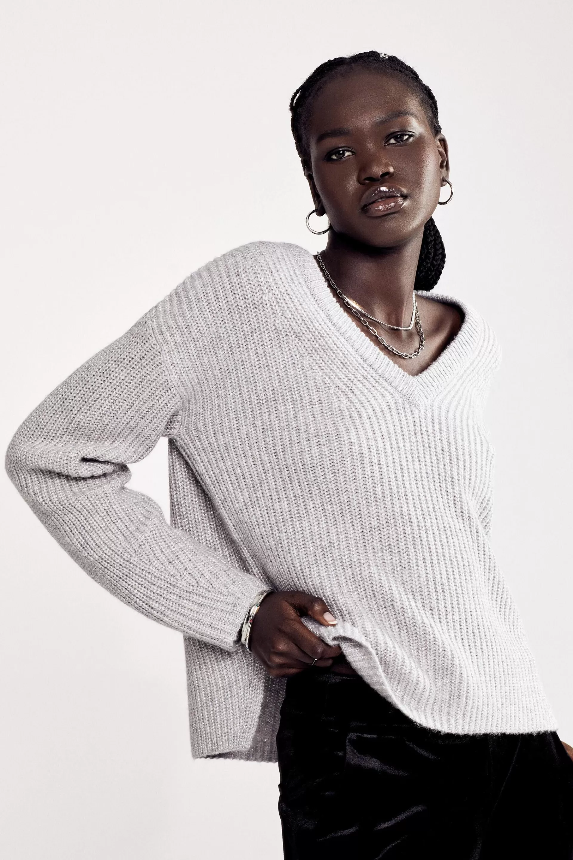 Gerippter Wollmix-Pullover-ESPRIT Shop