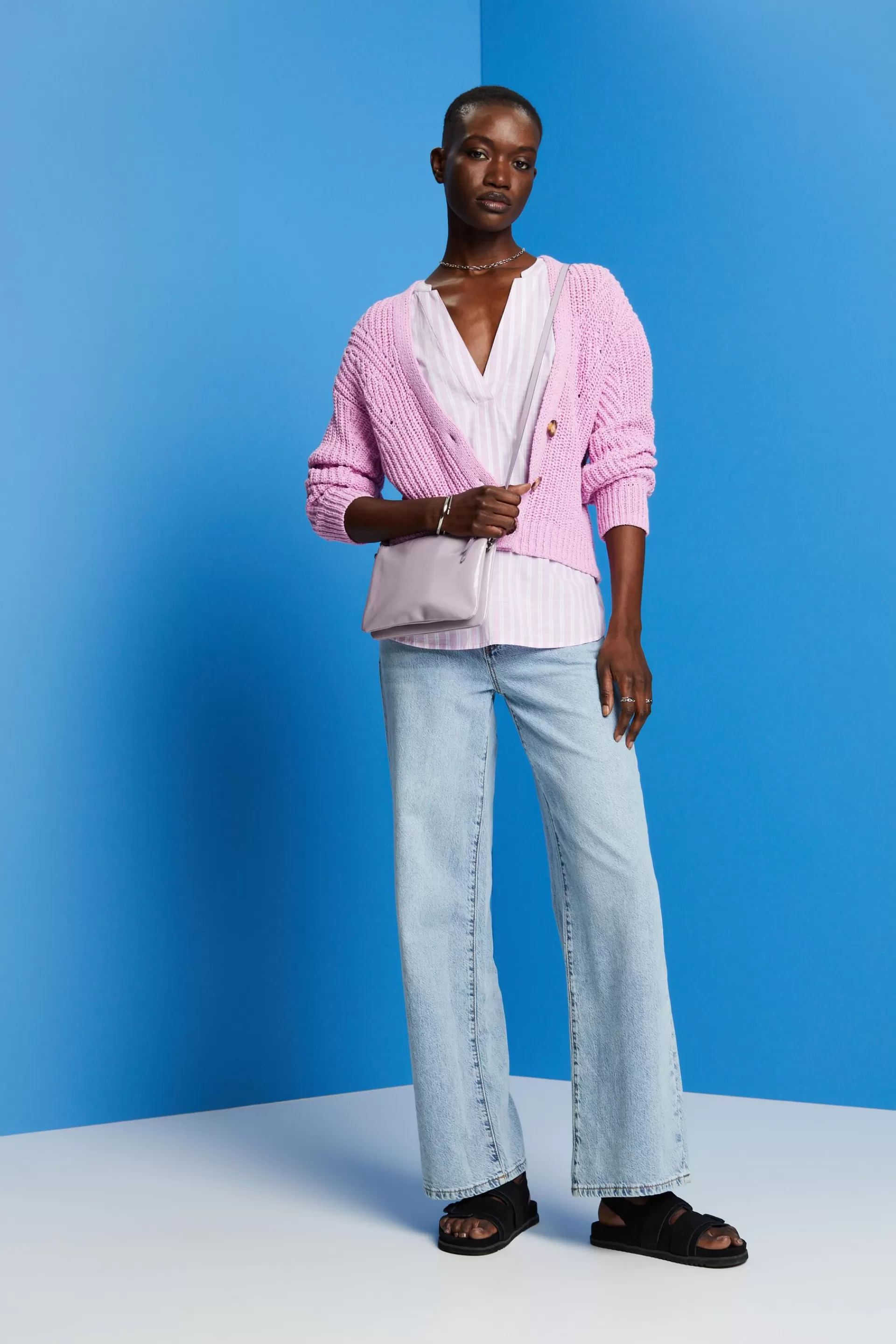 Gestreifte Baumwollbluse-ESPRIT Shop