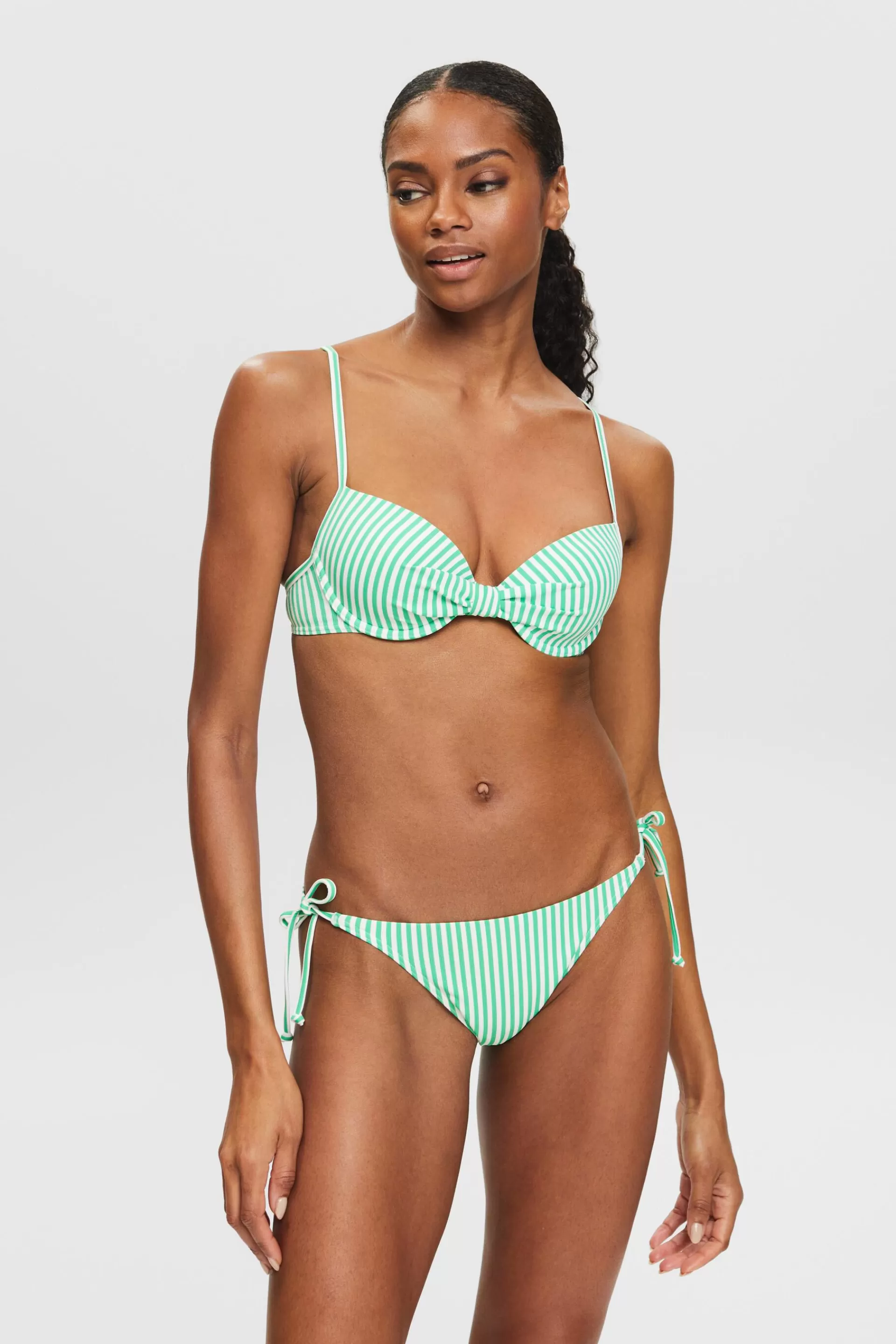 Gestreifte Bikinihose zum Binden-ESPRIT Store