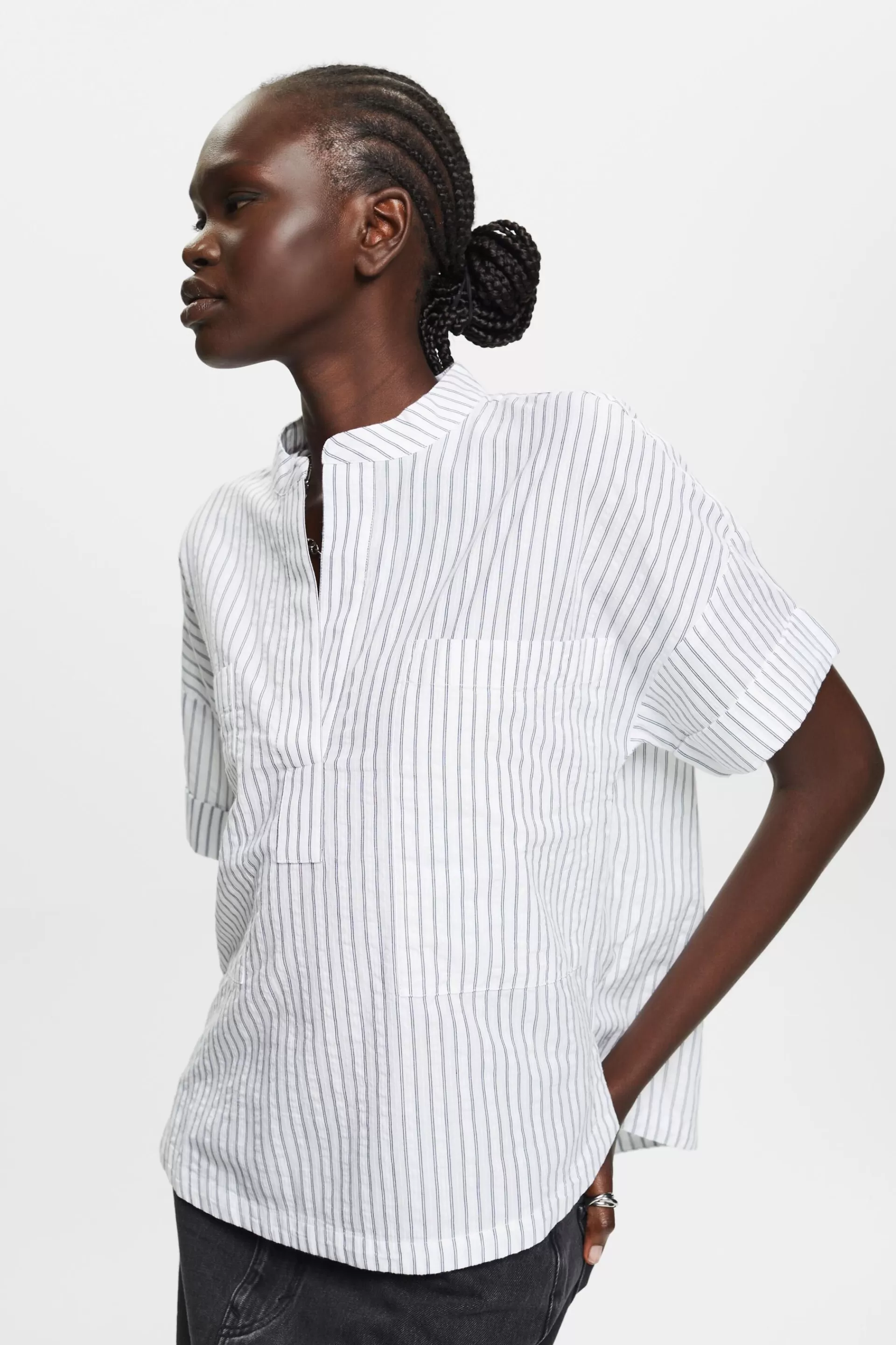 Gestreifte Oversized-Bluse-ESPRIT Outlet