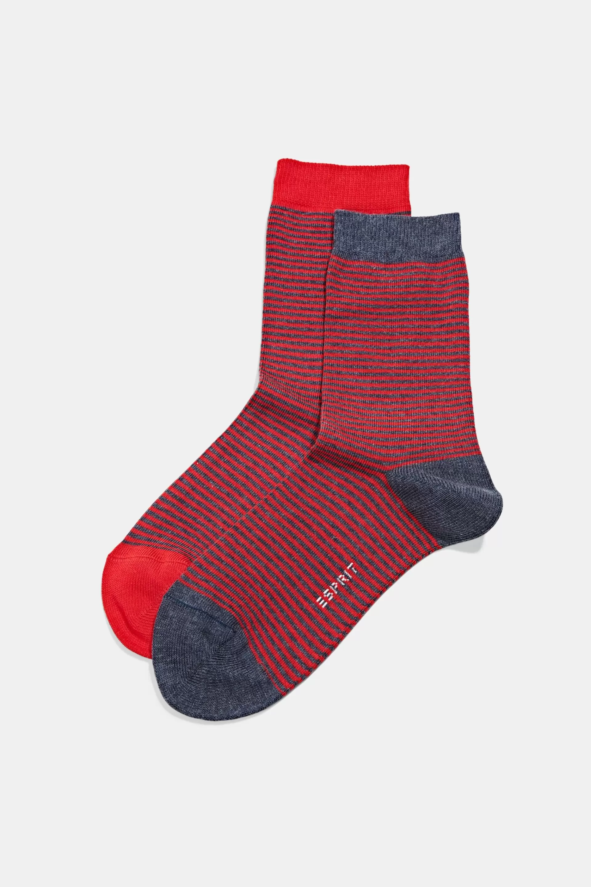 Gestreifte Socken im 2er-Pack, Bio-Baumwolle-ESPRIT Online