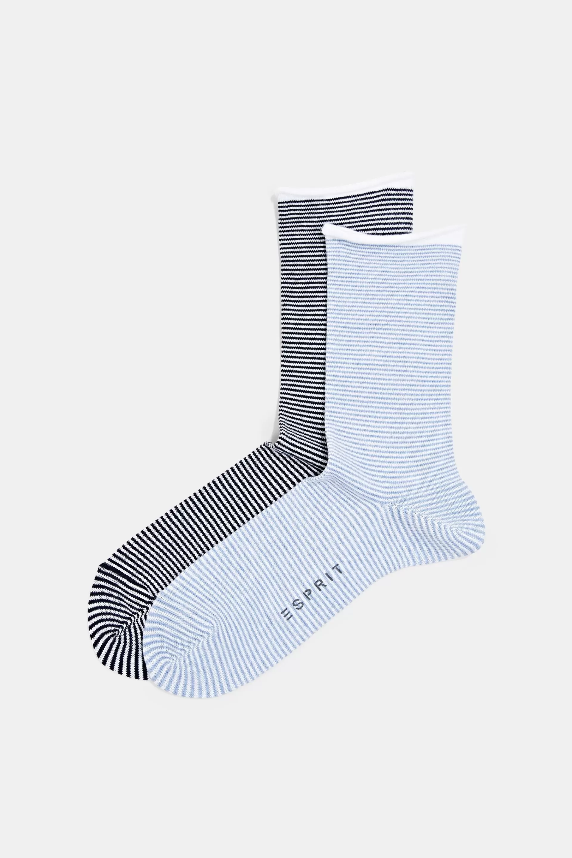 Gestreifte Socken mit Rollrand, Bio-Baumwolle-ESPRIT Cheap