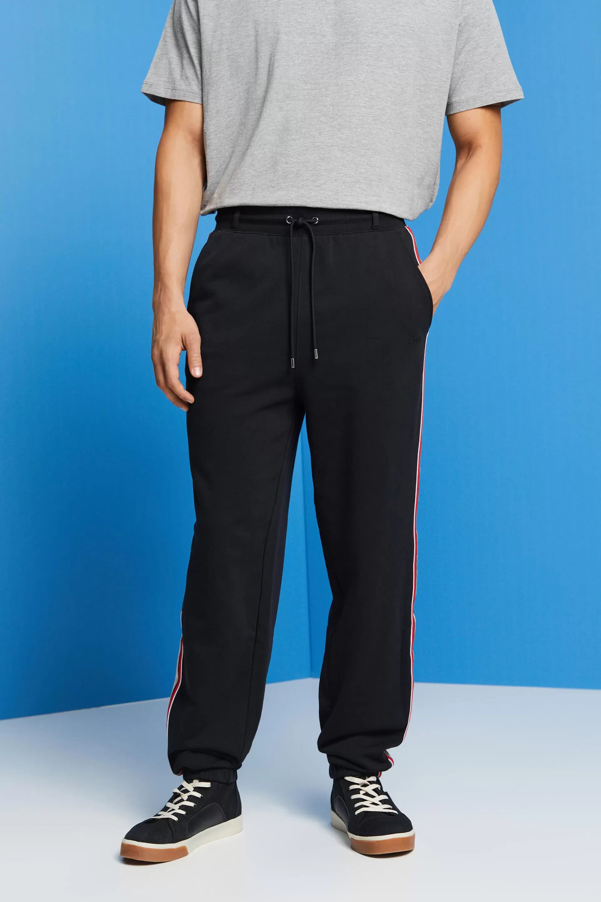 Gestreifte Trackpants aus Baumwolle-ESPRIT Online