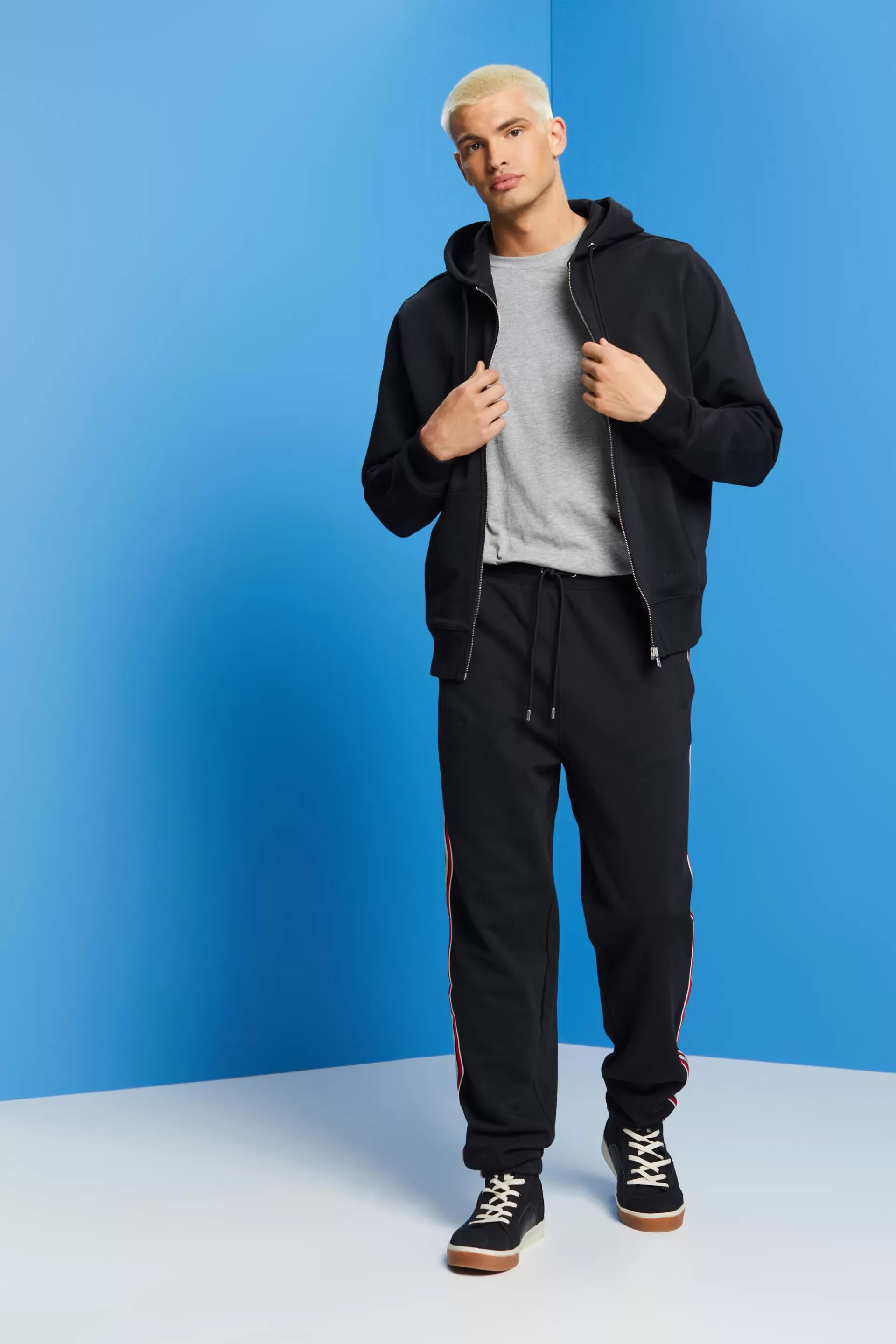 Gestreifte Trackpants aus Baumwolle-ESPRIT Online