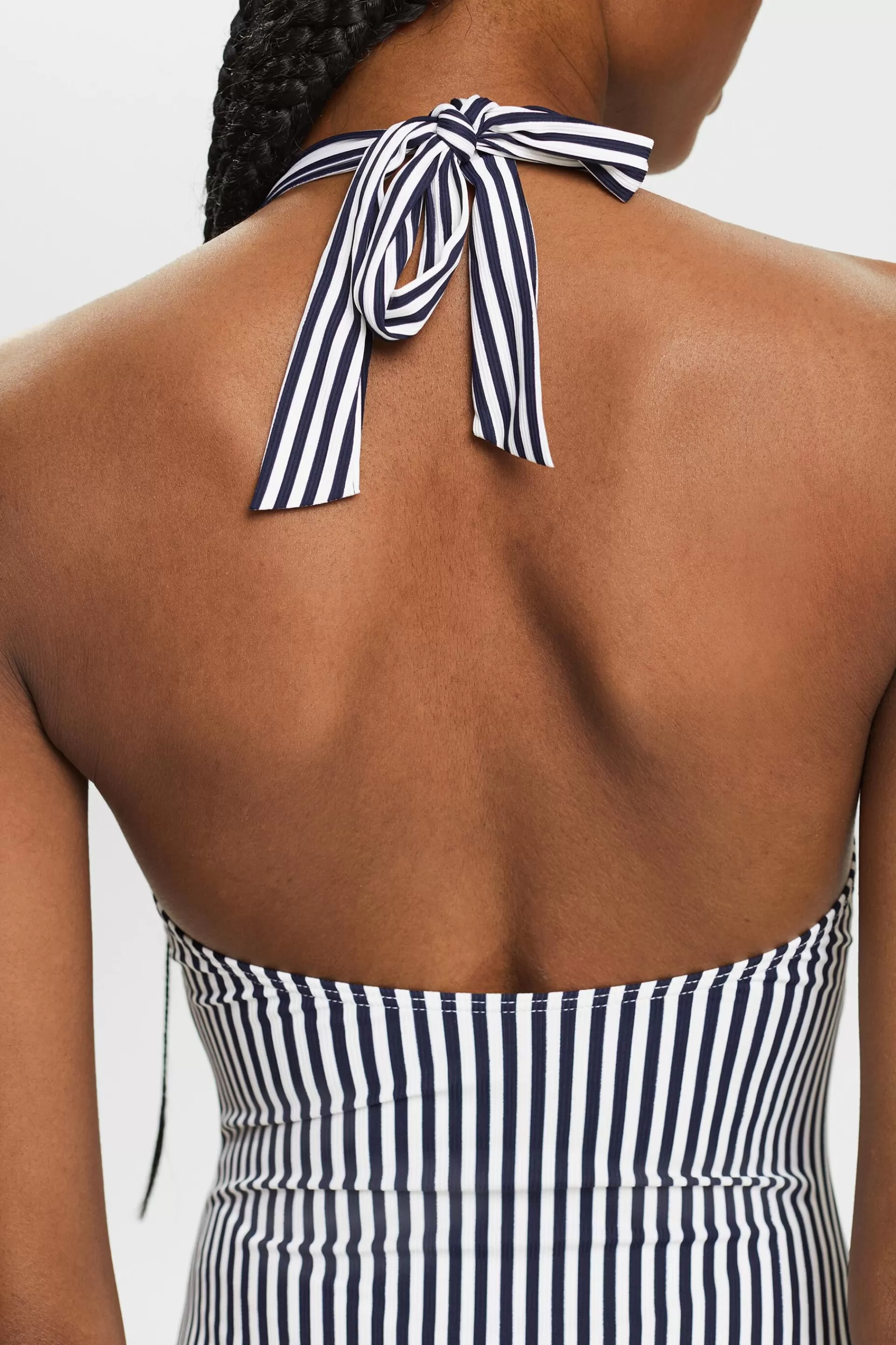 Gestreifter Badeanzug im Neckholder-Design-ESPRIT Shop